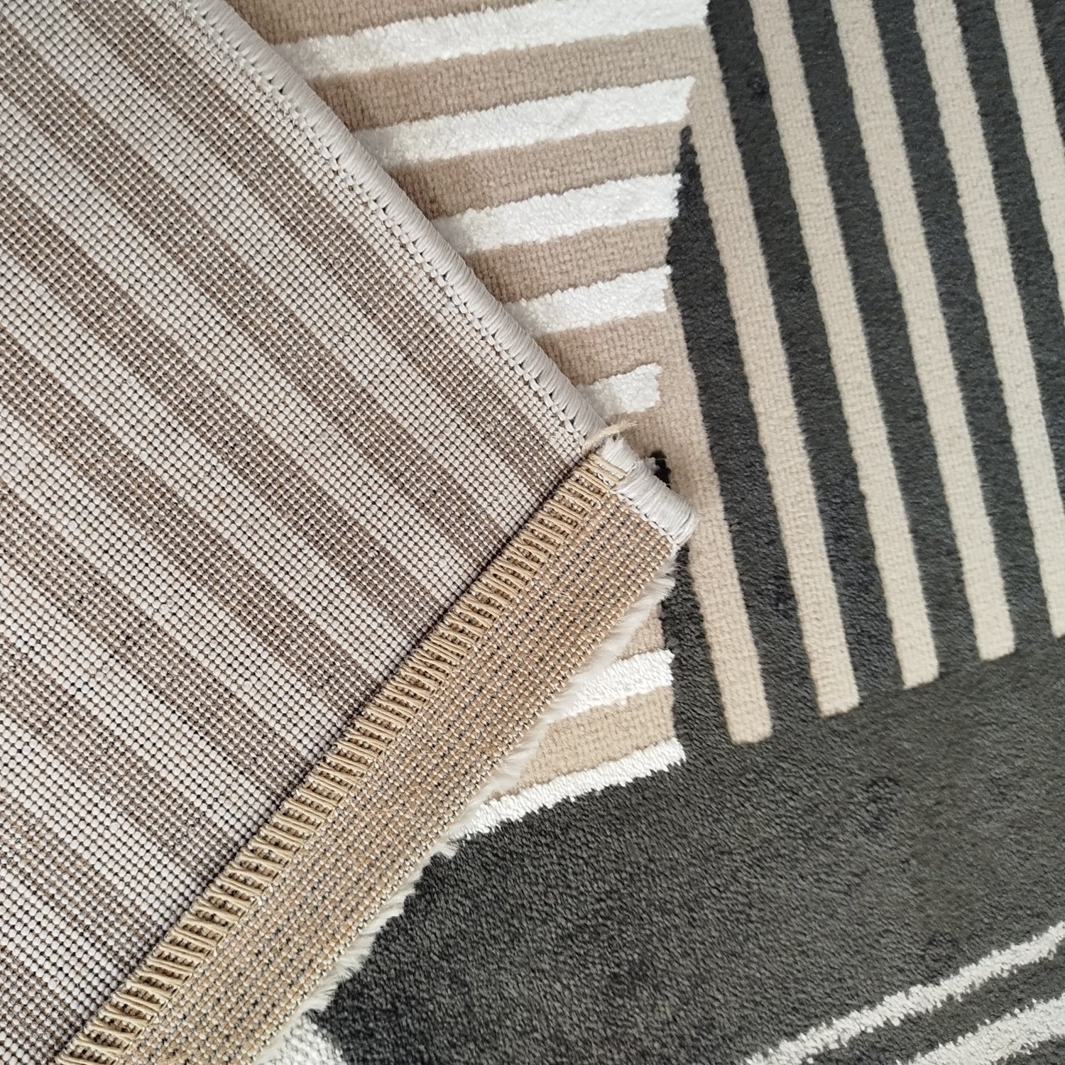 Alfombra 120X170 Monaco Pl Gris Beig Neg