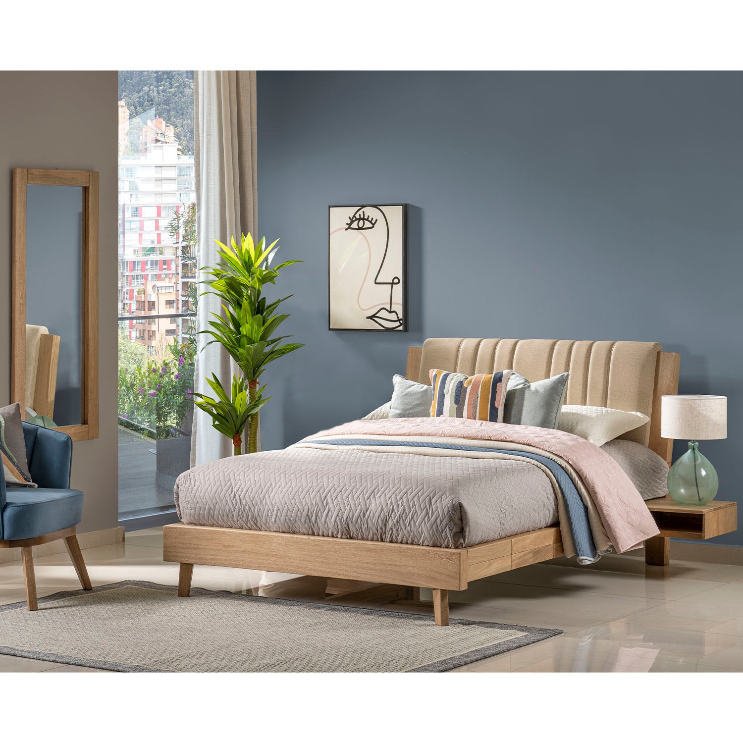 Alcoba Semi Doble Piero Eurolino Marfil, Natural*