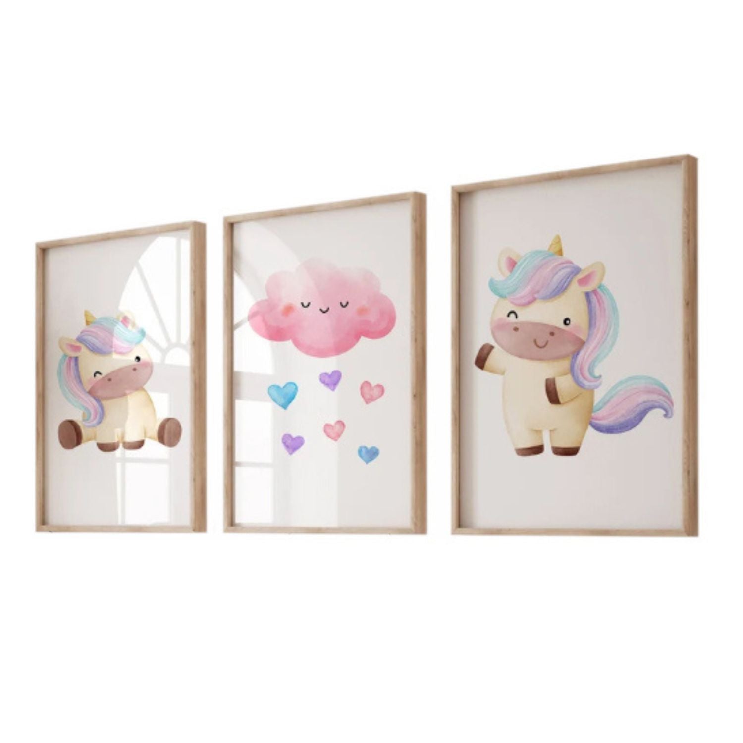 Cuadro Infantil 120X60 Unicorns Setx3