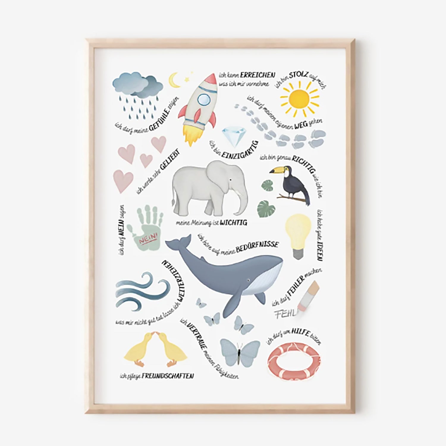 Cuadro Infantil 40X60 Animales Variados