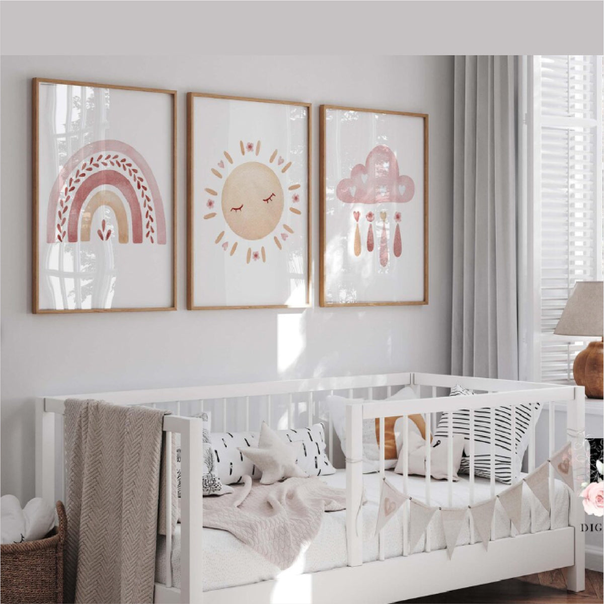 Cuadro Infantil 120X60 Arcoiris Setx3