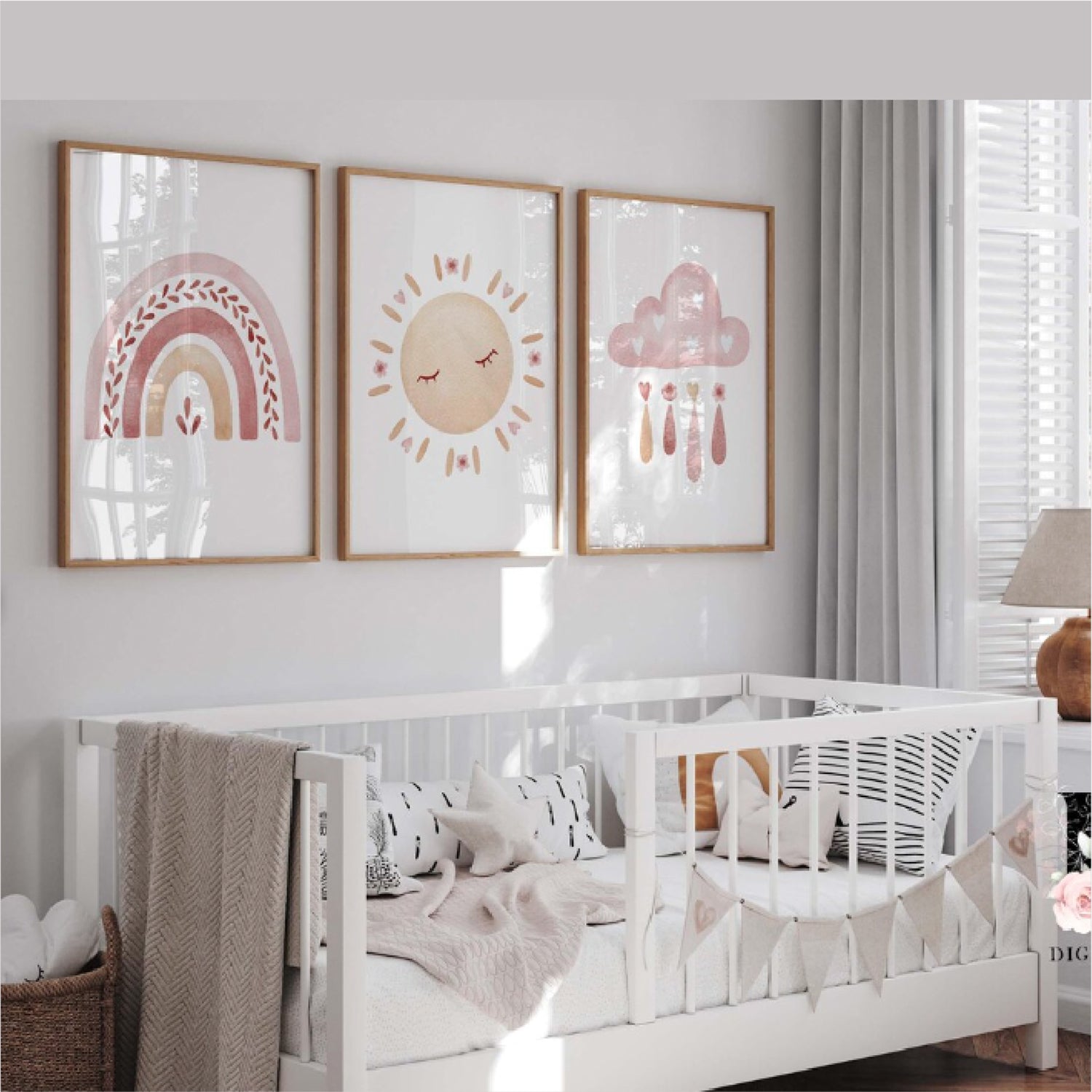 Cuadro Infantil 120X60 Arcoiris Setx3