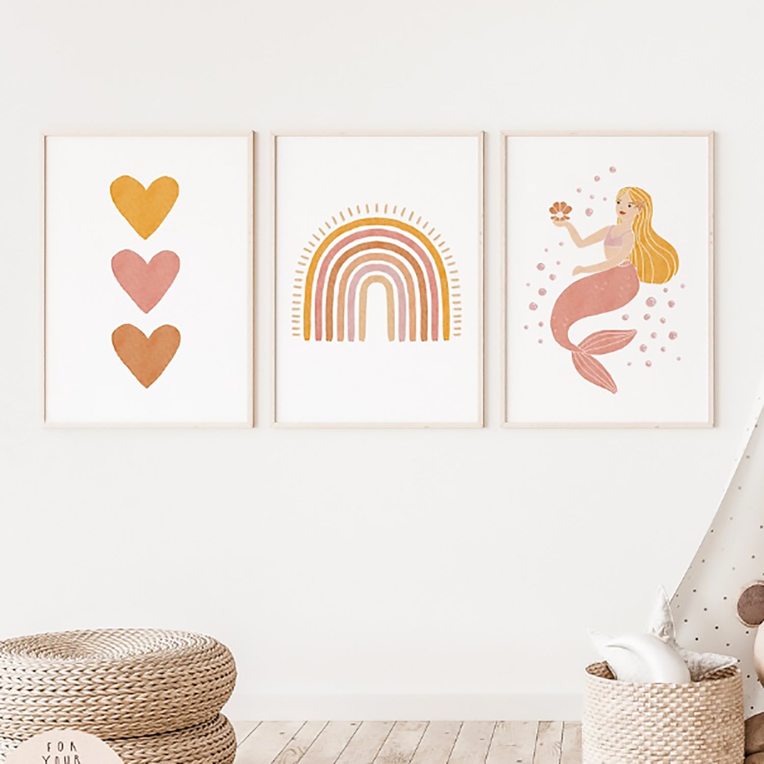 Cuadro Infantil 120X60 Sirena Setx3