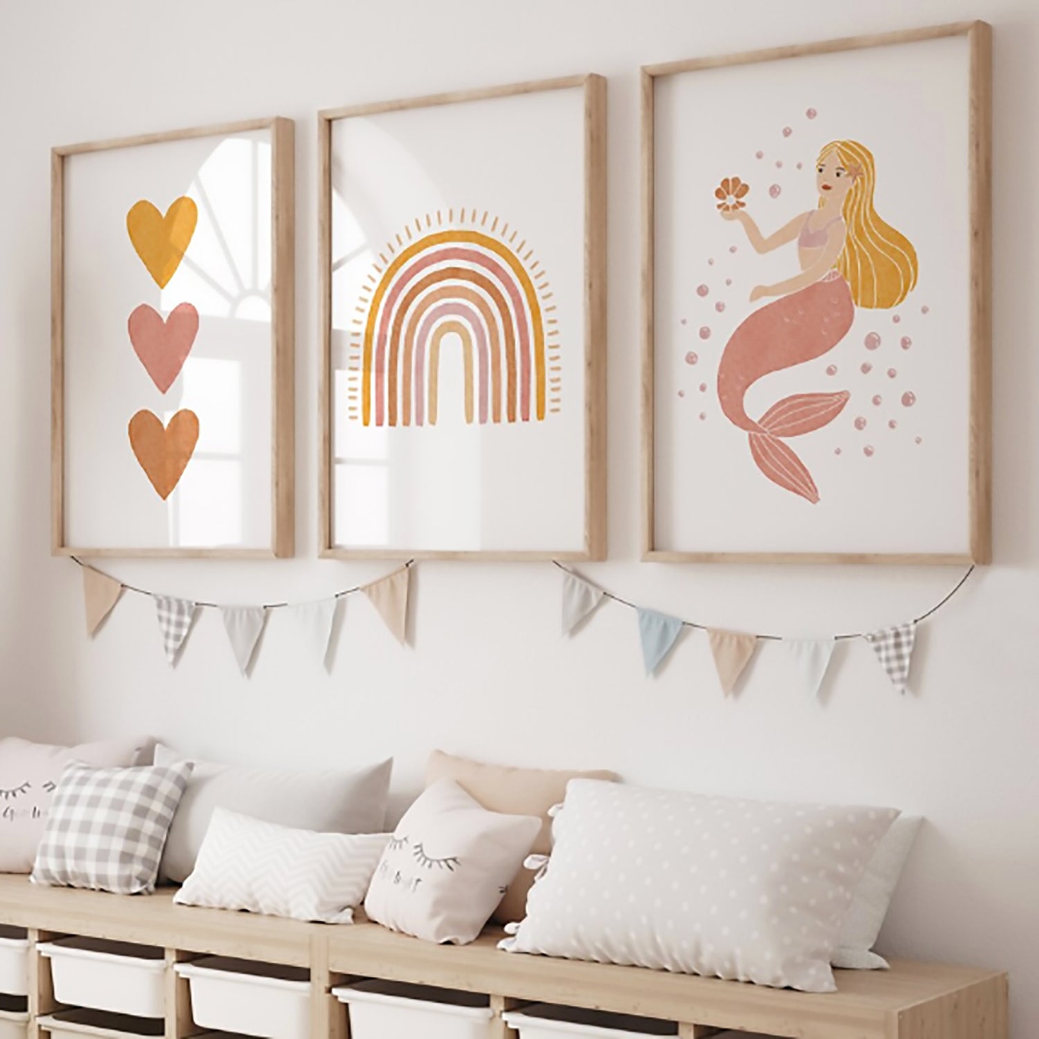 Cuadro Infantil 120X60 Sirena Setx3