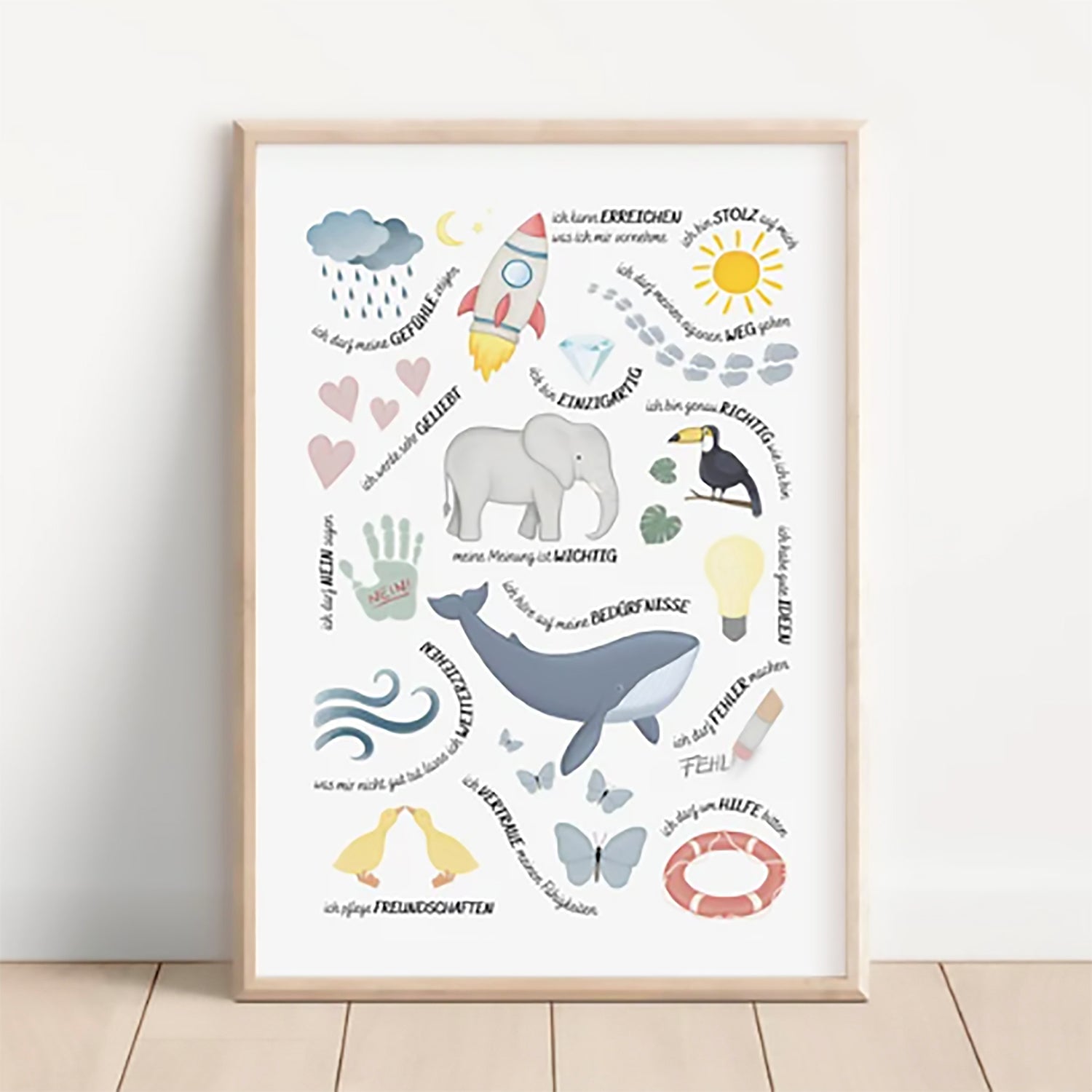 Cuadro Infantil 40X60 Animales Variados