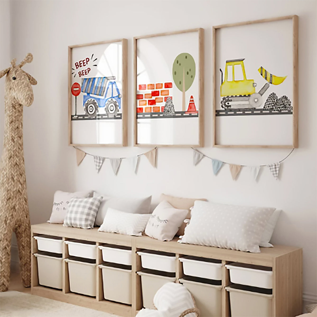 Cuadro Infantil 120X60 Constructor Setx3