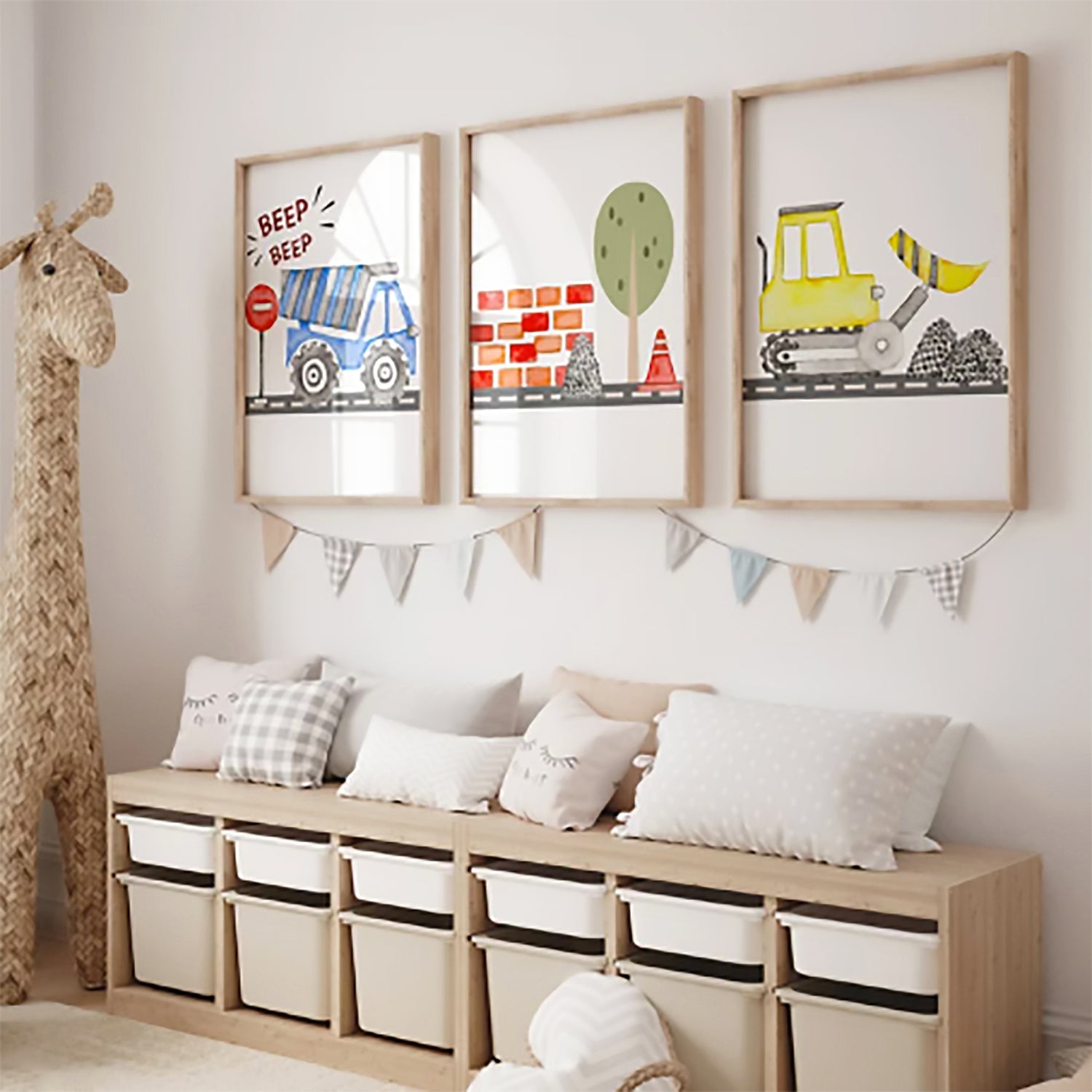 Cuadro Infantil 120X60 Constructor Setx3