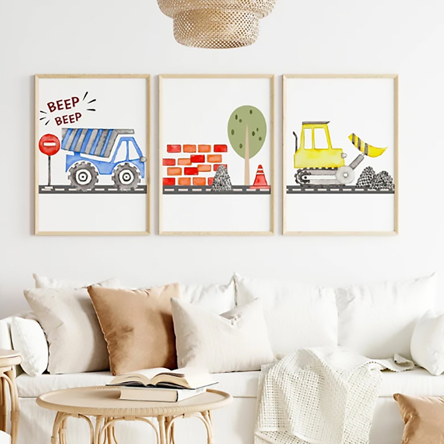 Cuadro Infantil 120X60 Constructor Setx3