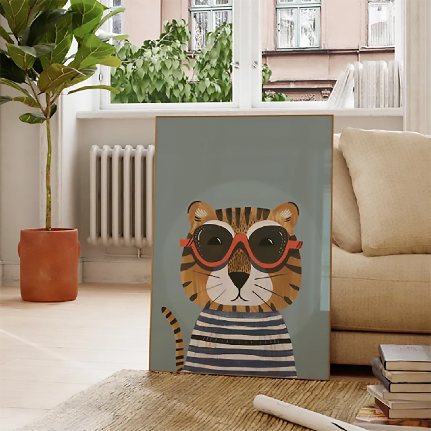 Cuadro Infantil 40X60 Gato Cool