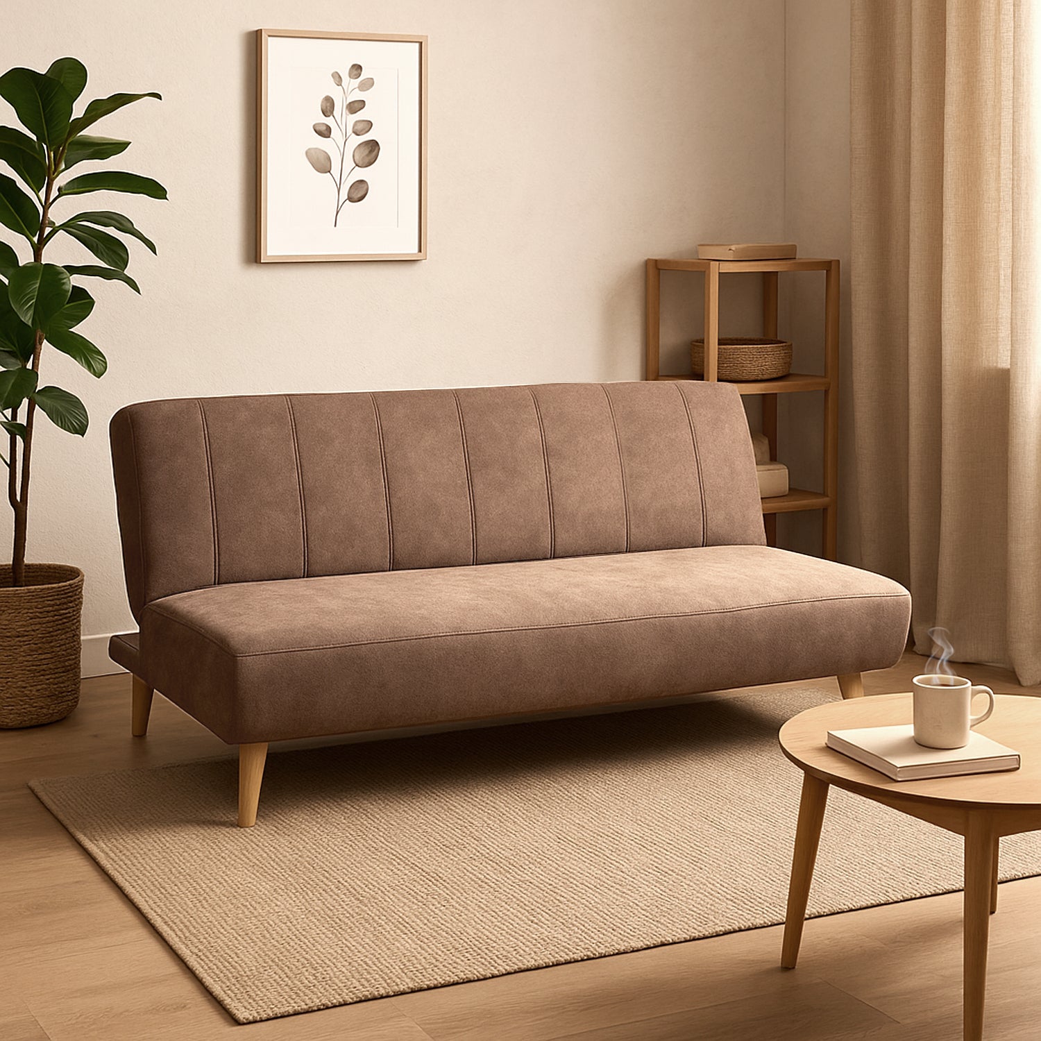 Sofá Cama Armani Velvet Yaren Chocolate