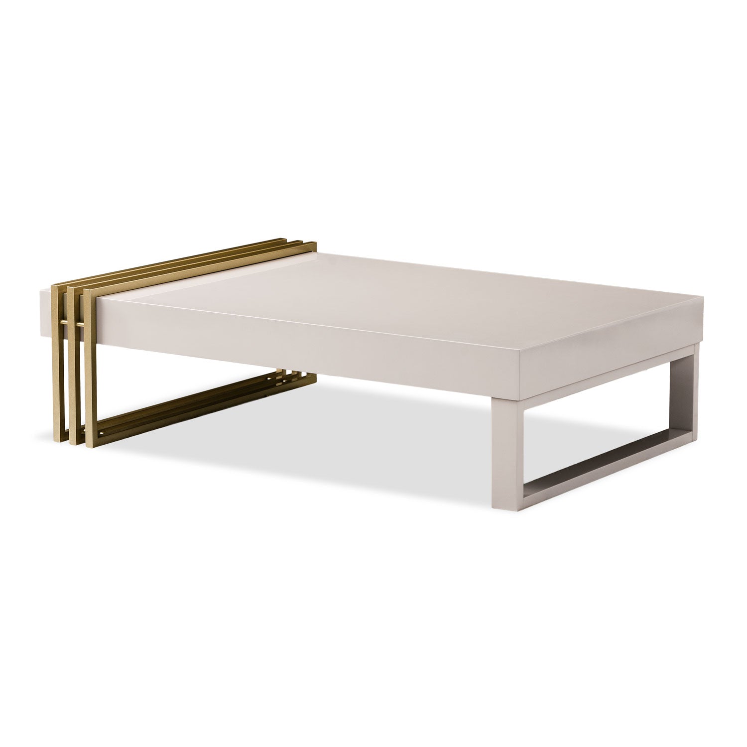 Mesa de Centro Manhattan Greige, Champaña Premium