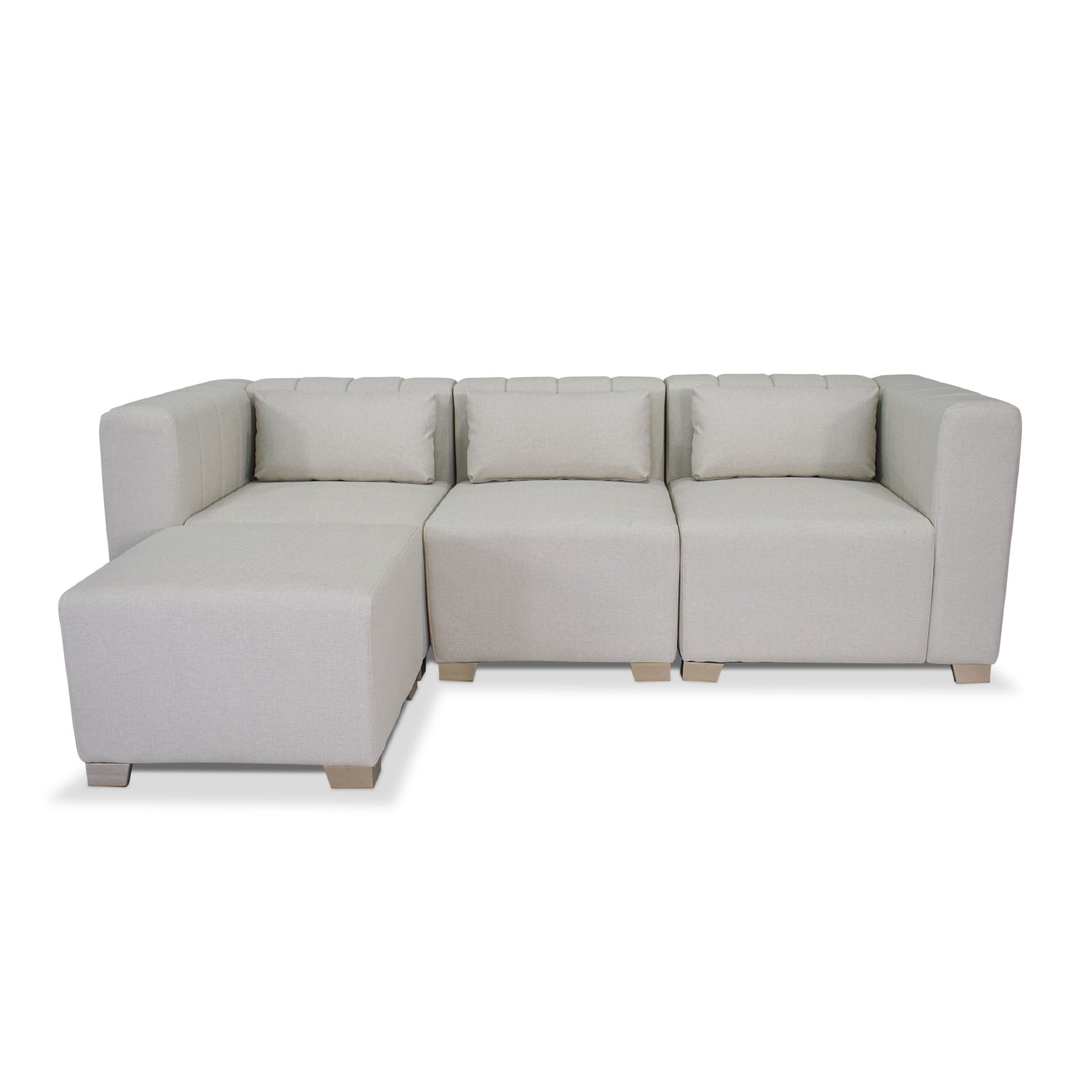 Juego de Sala Dorian Eurolino Blanco Puro,Champaña