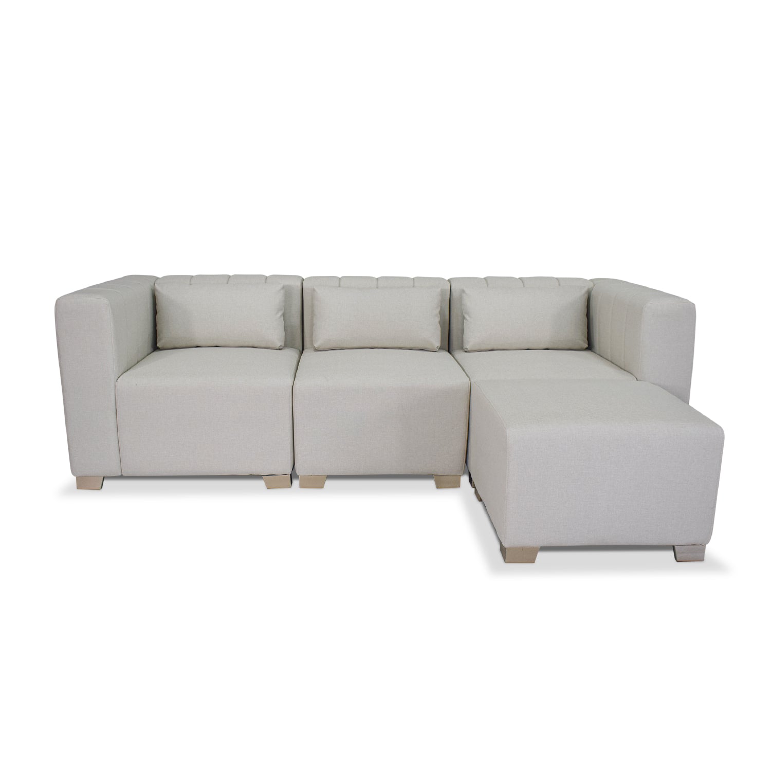 Juego de Sala Dorian Eurolino Blanco Puro,Champaña