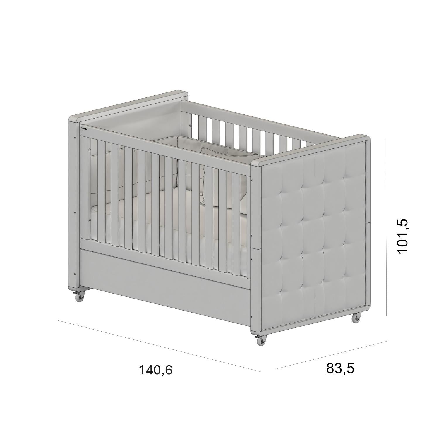 Cuna Arezzo Natural, Off White