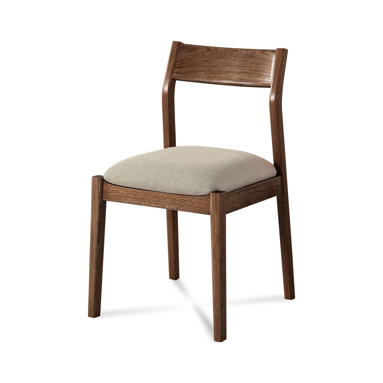 Silla Comedor Dalton Lino Verona Beige, Natural Oscuro
