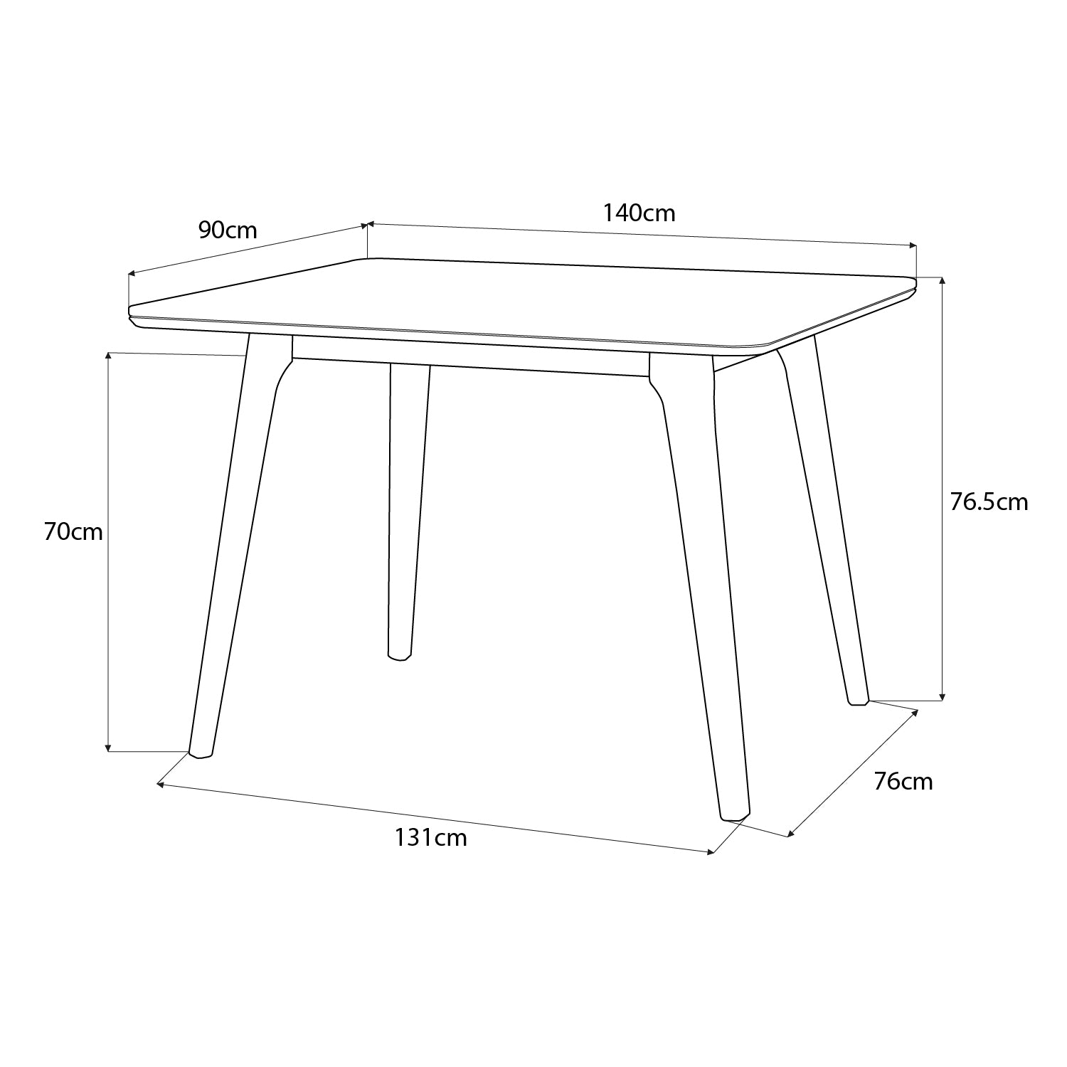 Mesa Comedor 6 Puestos  Dalton, Natural