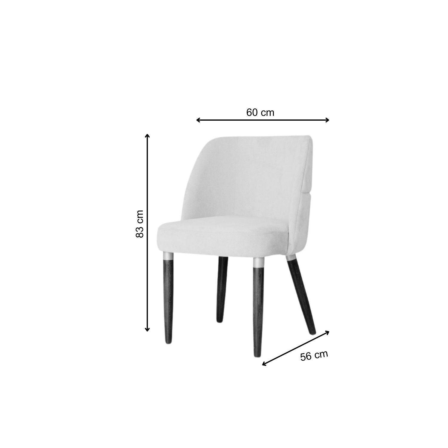 Silla Nicole Lino Touch Almendra, Off White