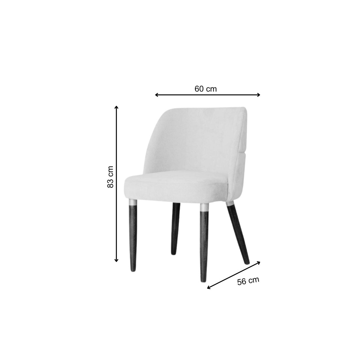 Silla Nicole Lino Touch Almendra, Off White