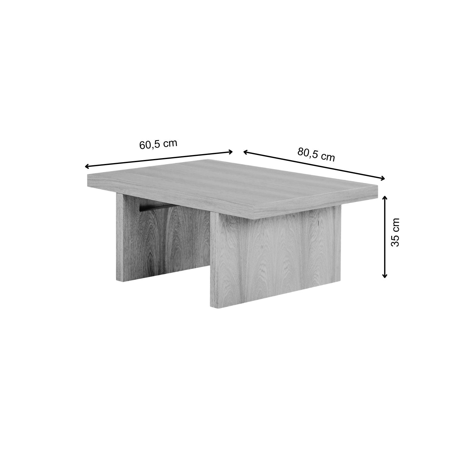 Mesa De Centro Montana Natural Rectangular