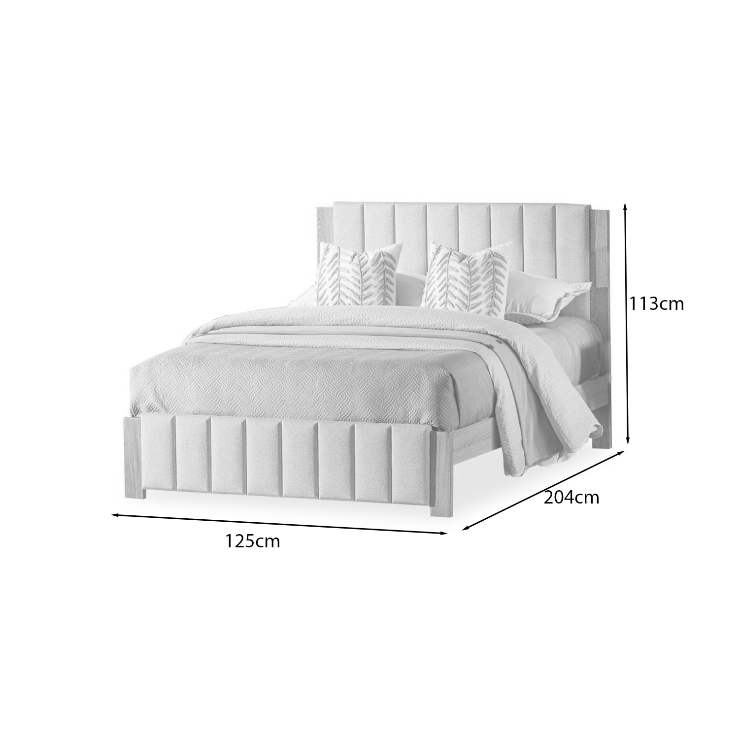 Cama Semi Doble Nepal Beige, Natural