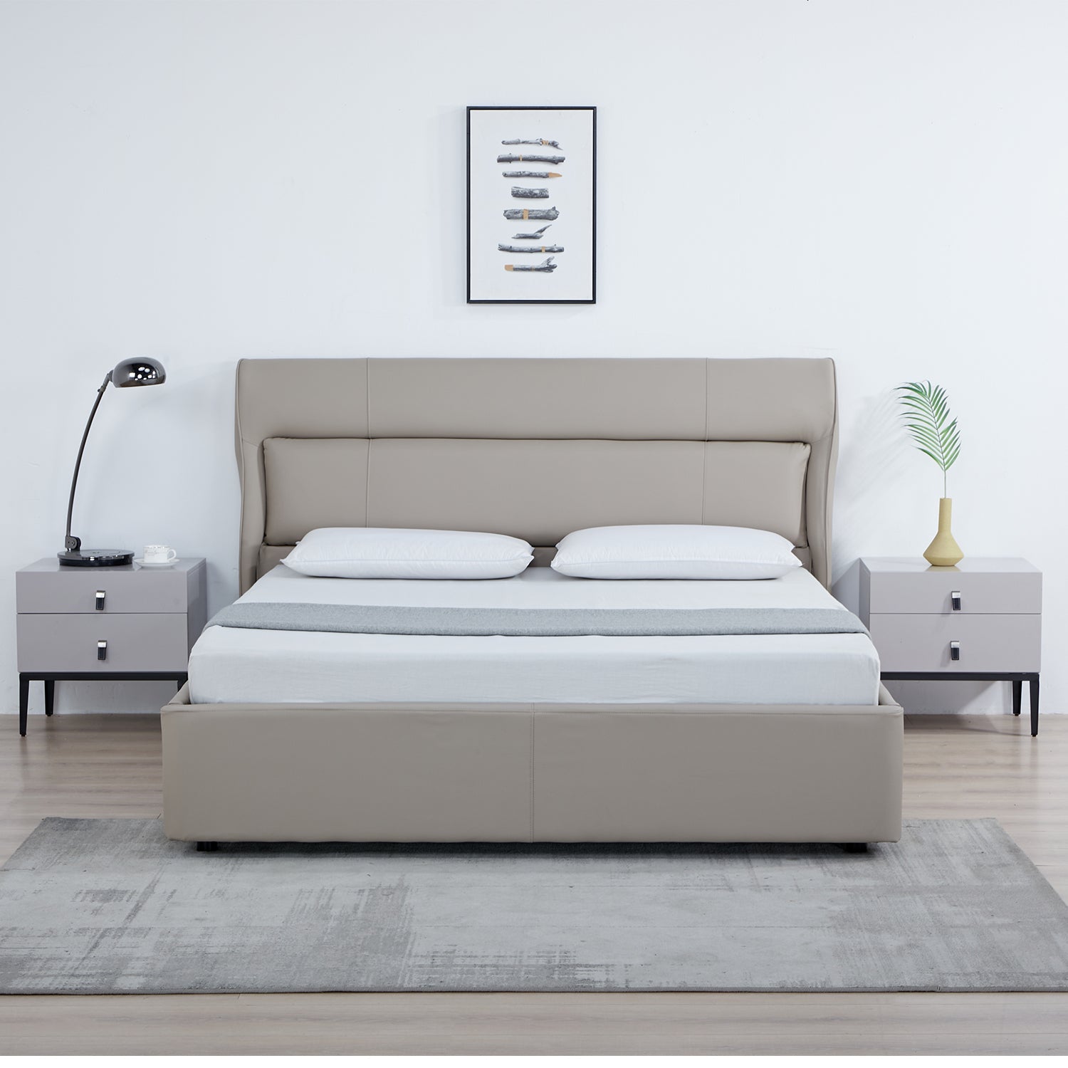 Cama King Ghala Beige