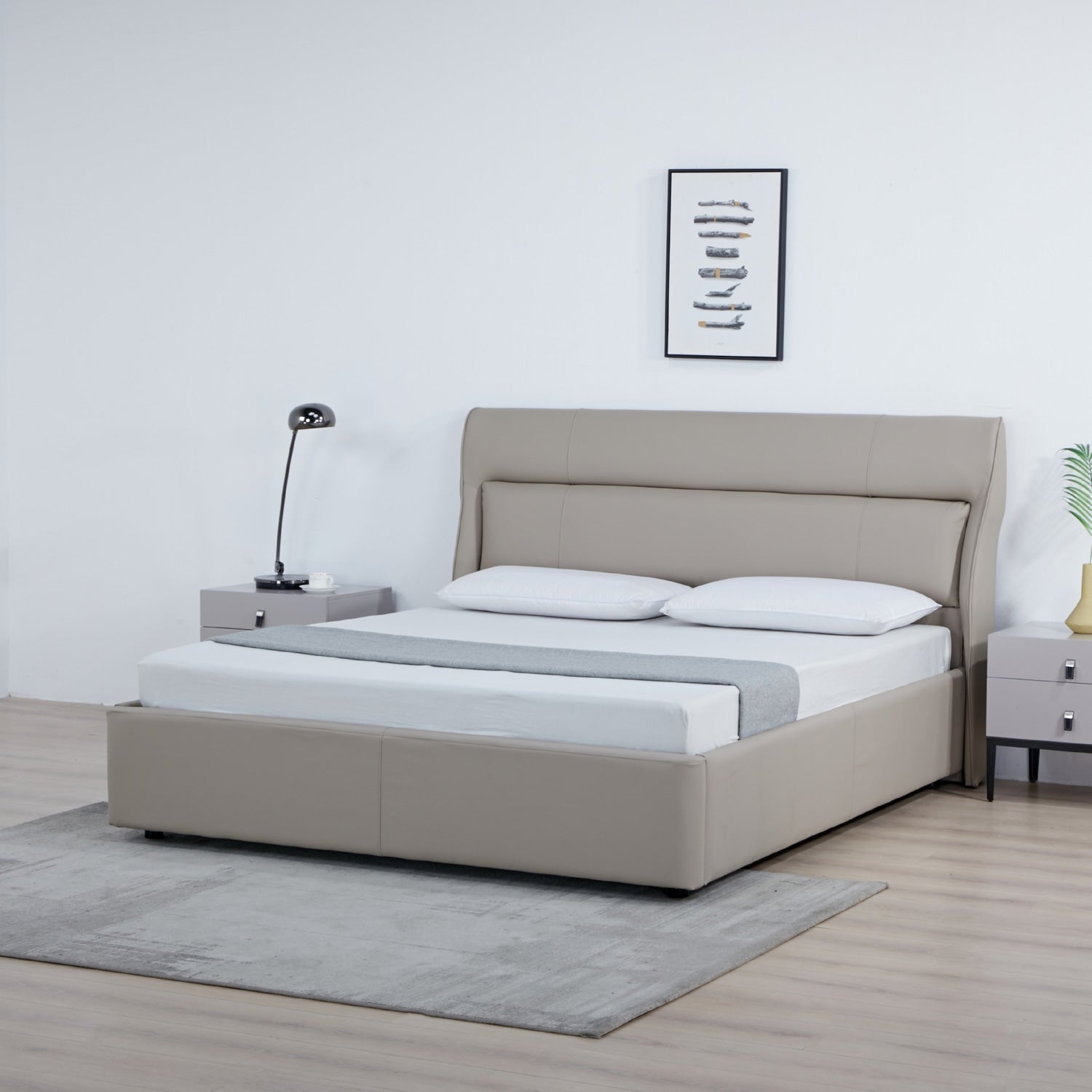 Cama King Ghala Beige