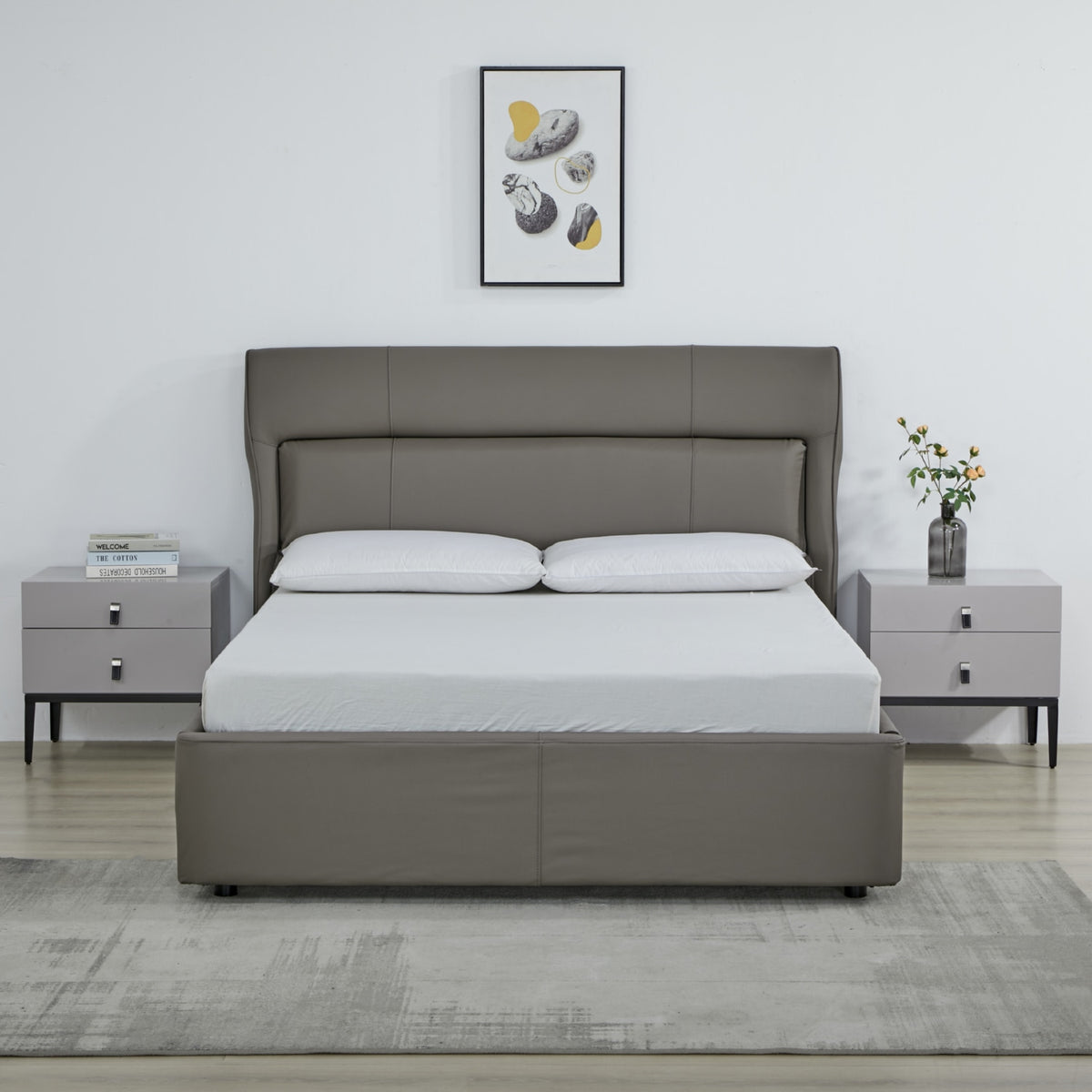 Cama Doble Ghala Taupe
