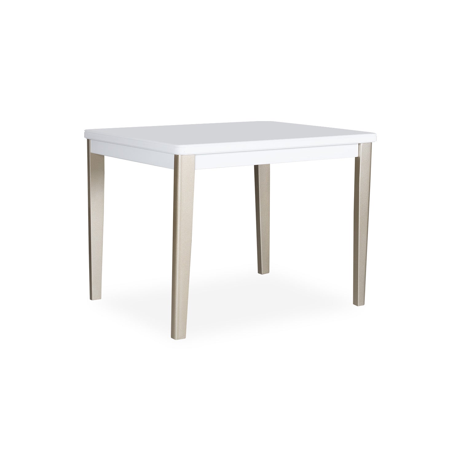 Comedor 4 Puestos Line Eurolino Blanco, Champaña 2 Sillas + Butaca