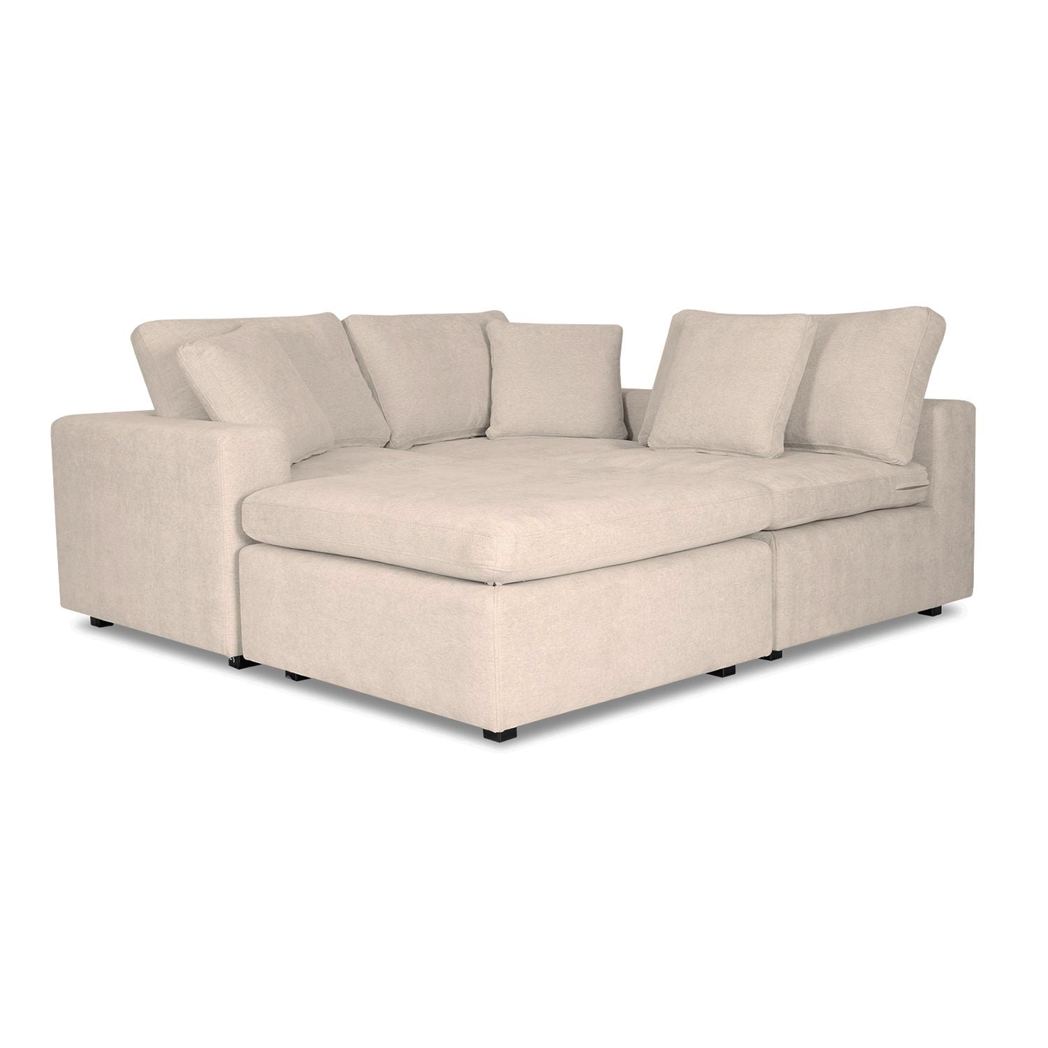 Sala en L  Creta Chenille Almedra 2.40Mts