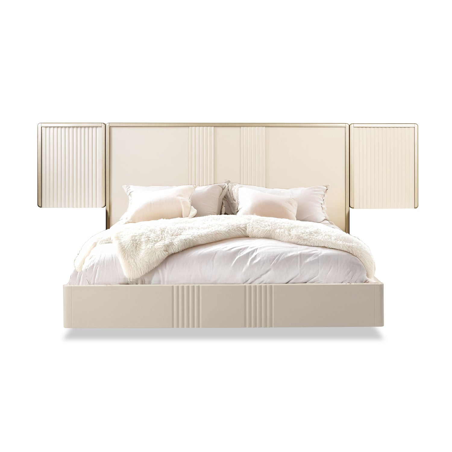 Cama Queen Bilbao Greige, Champaña