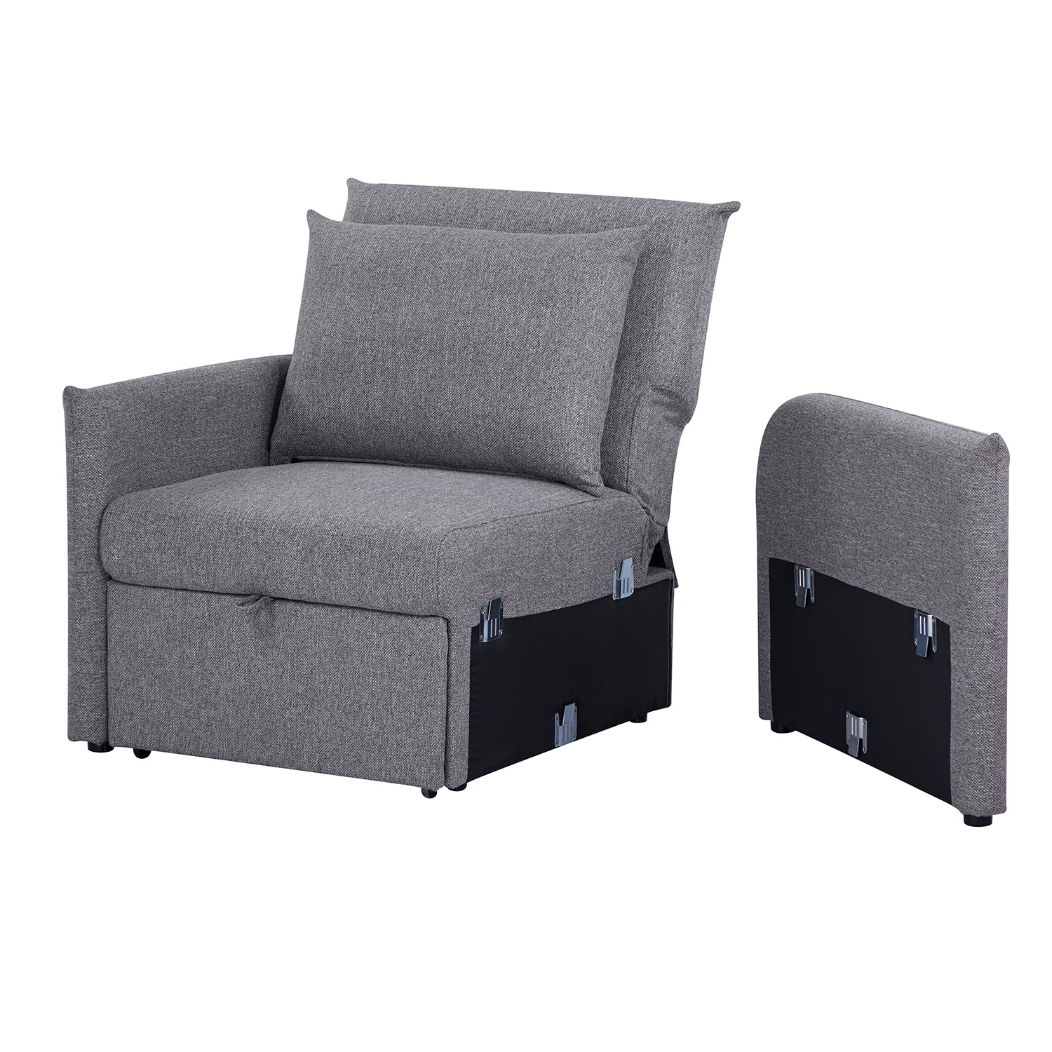Sofá Cama Twin Duncan Lino Gris