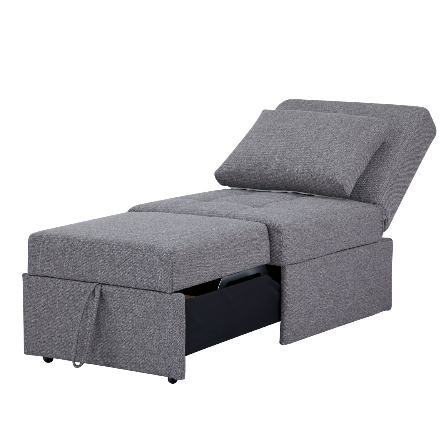 Sofá Cama Twin Portela Lino Gris