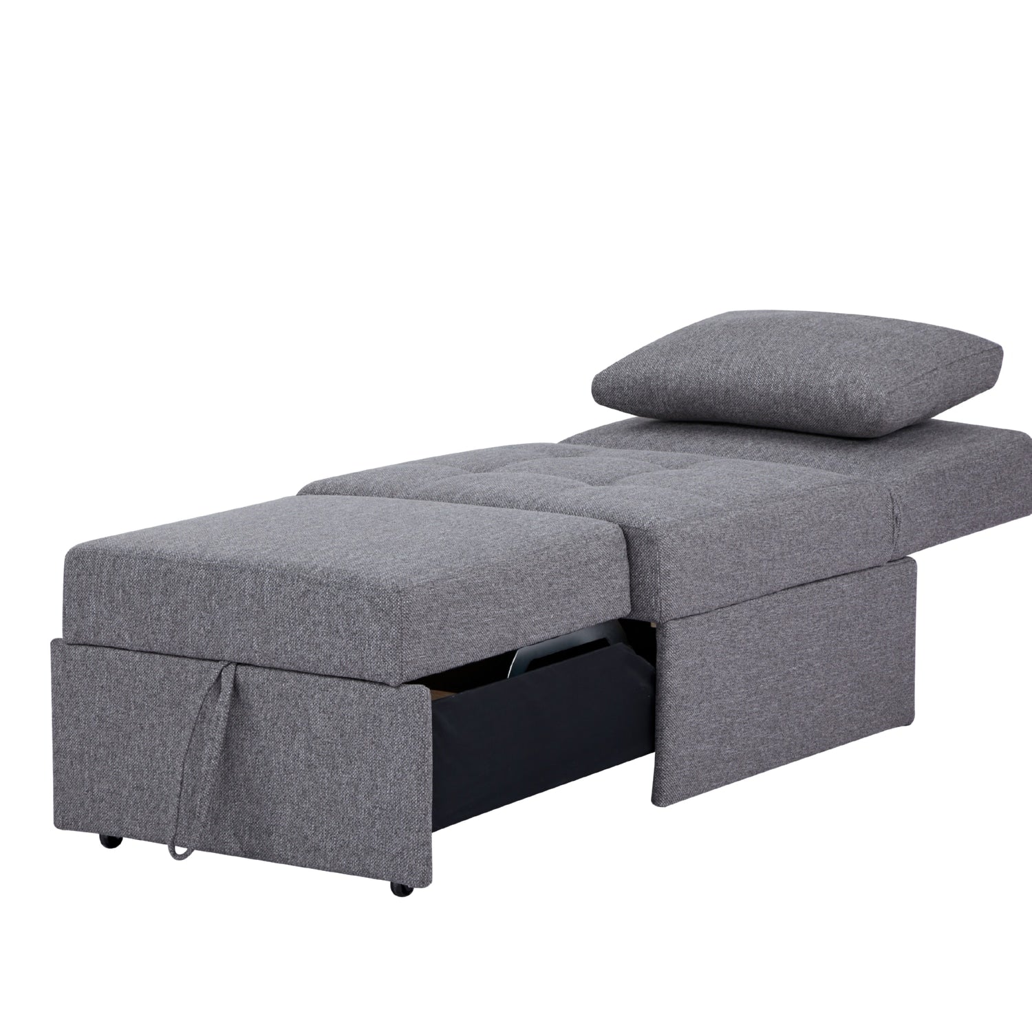 Sofá Cama Twin Portela Lino Gris