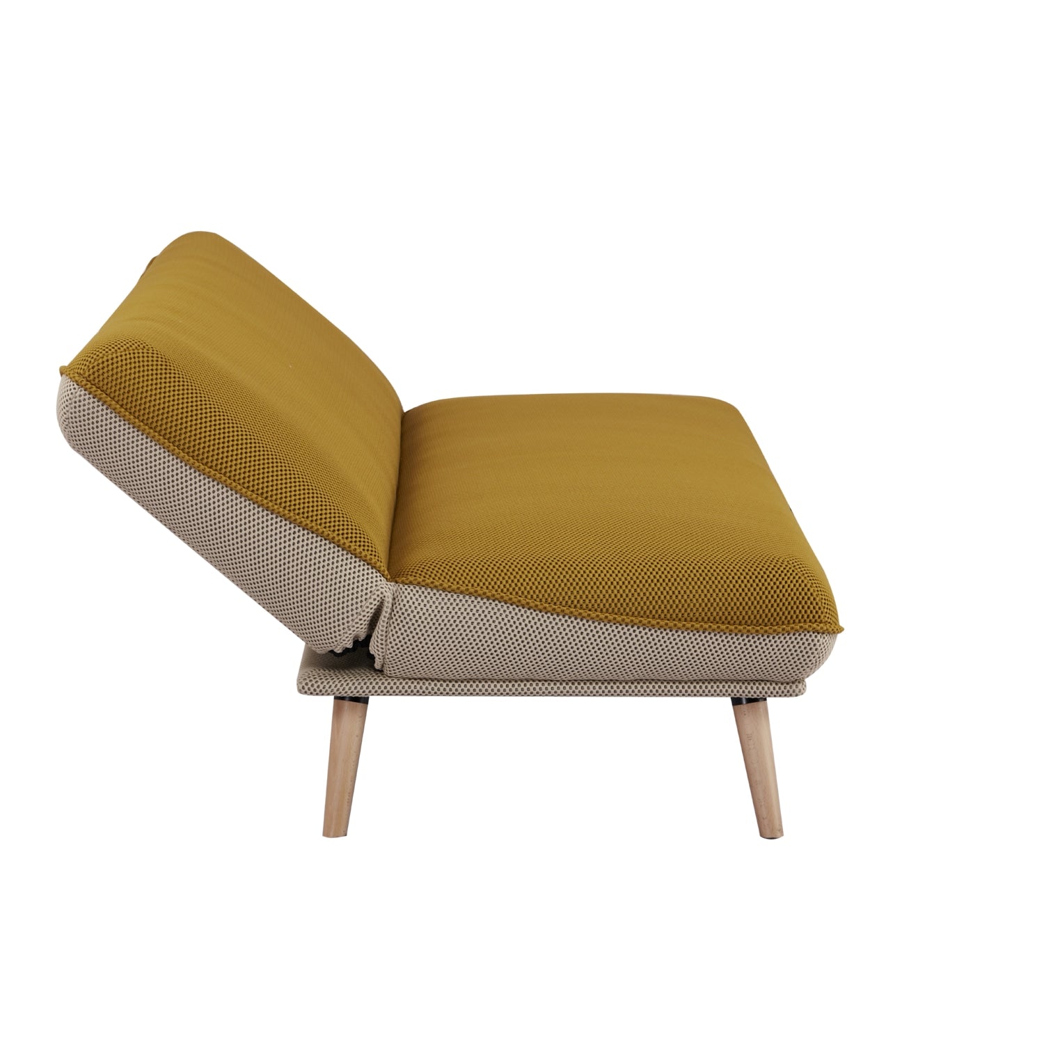 Sofá Cama Ethan Lino Amarillo, Beige