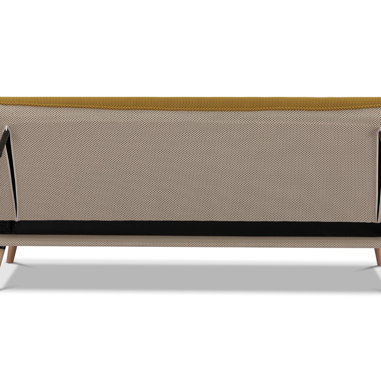 Sofá Cama Ethan Lino Amarillo, Beige