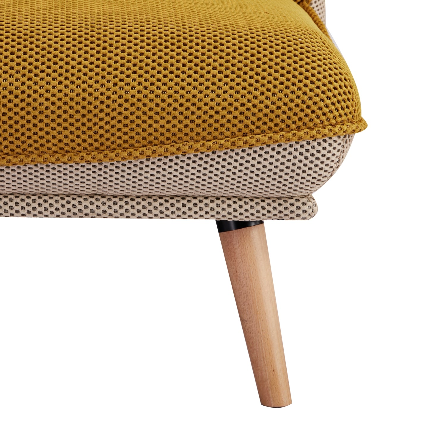 Sofá Cama Ethan Lino Amarillo, Beige