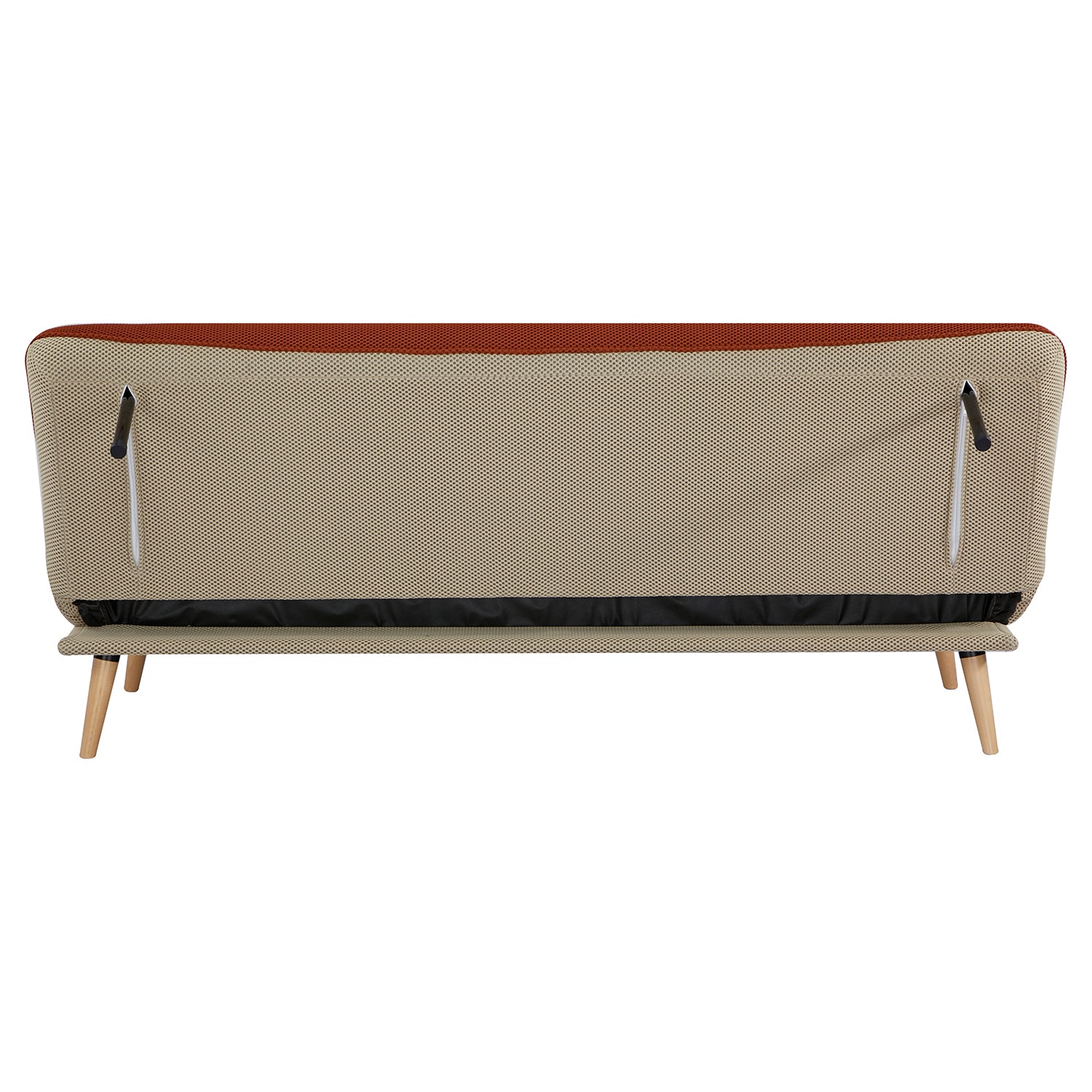Sofá Cama Ethan Lino Naranja, Beige