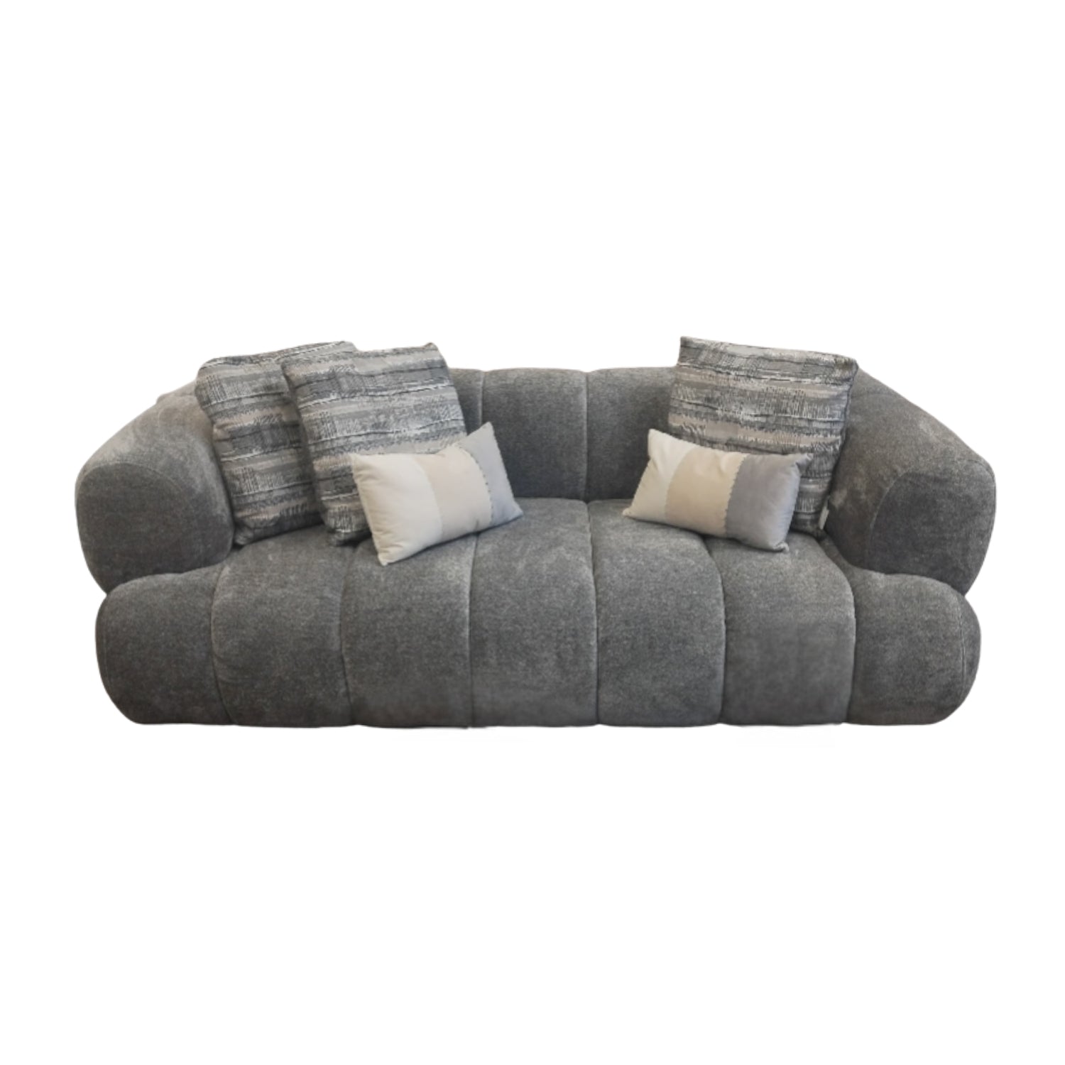 Sofá 3 Puestos Darcy Velvet Gris