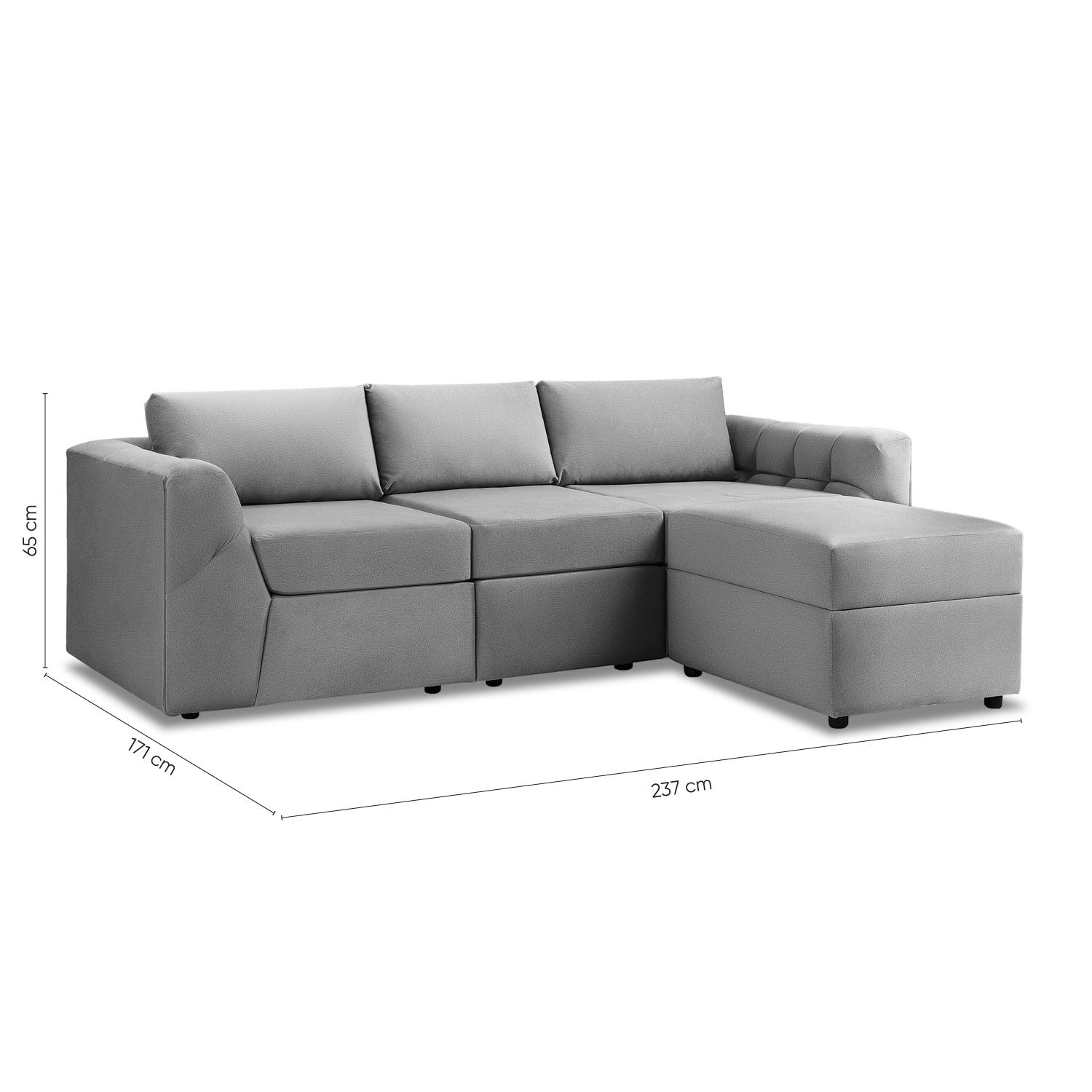 Sala Funcional Oklam Velvet Cassini Avellana