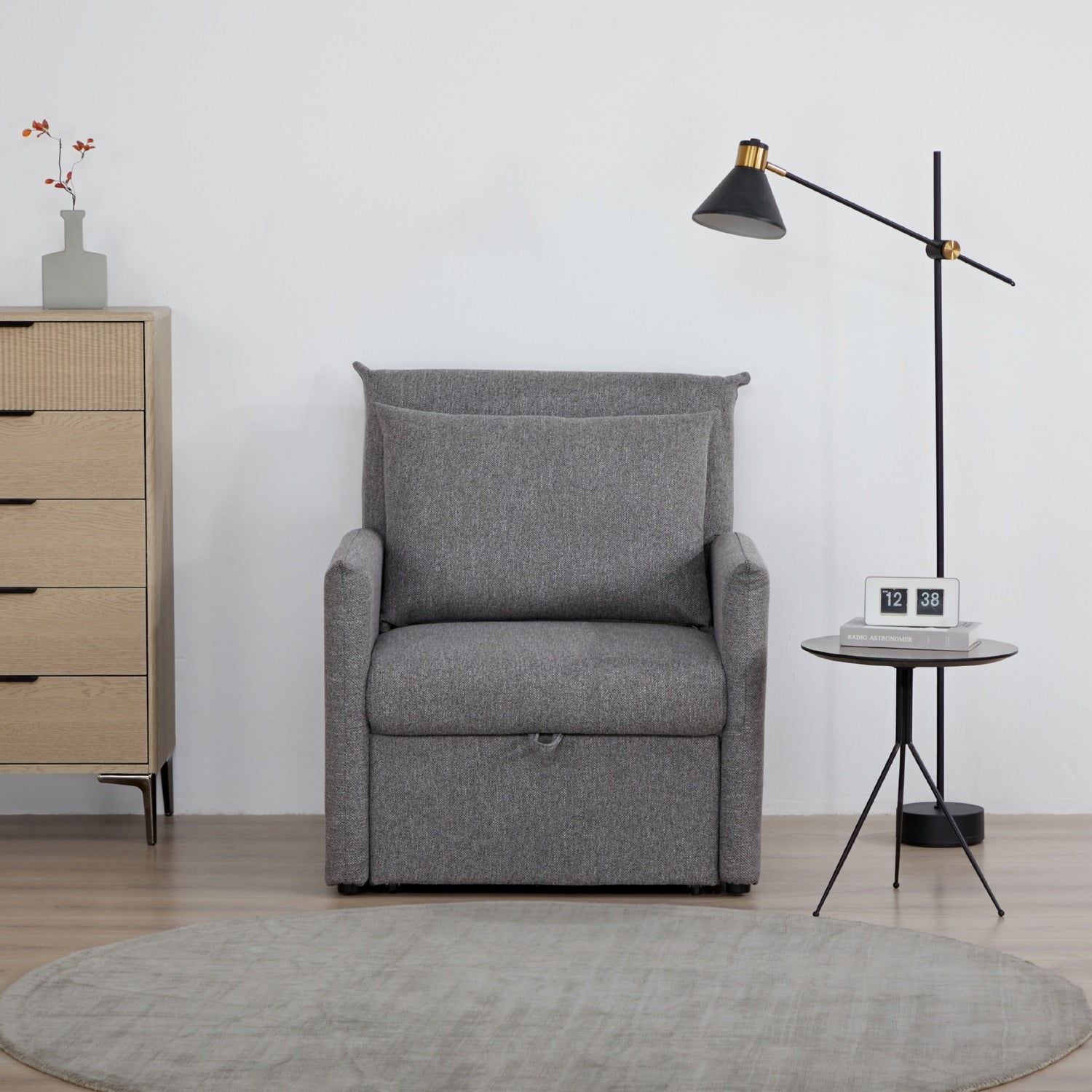 Sofá Cama Twin Duncan Lino Gris