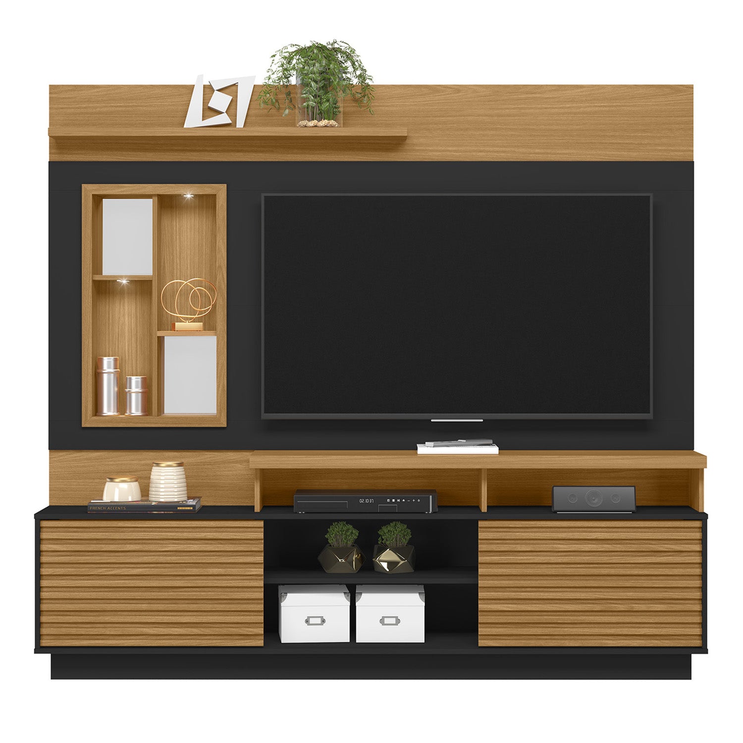 Centro de Entretenimiento Marcus Natural, Negro 200X181X38