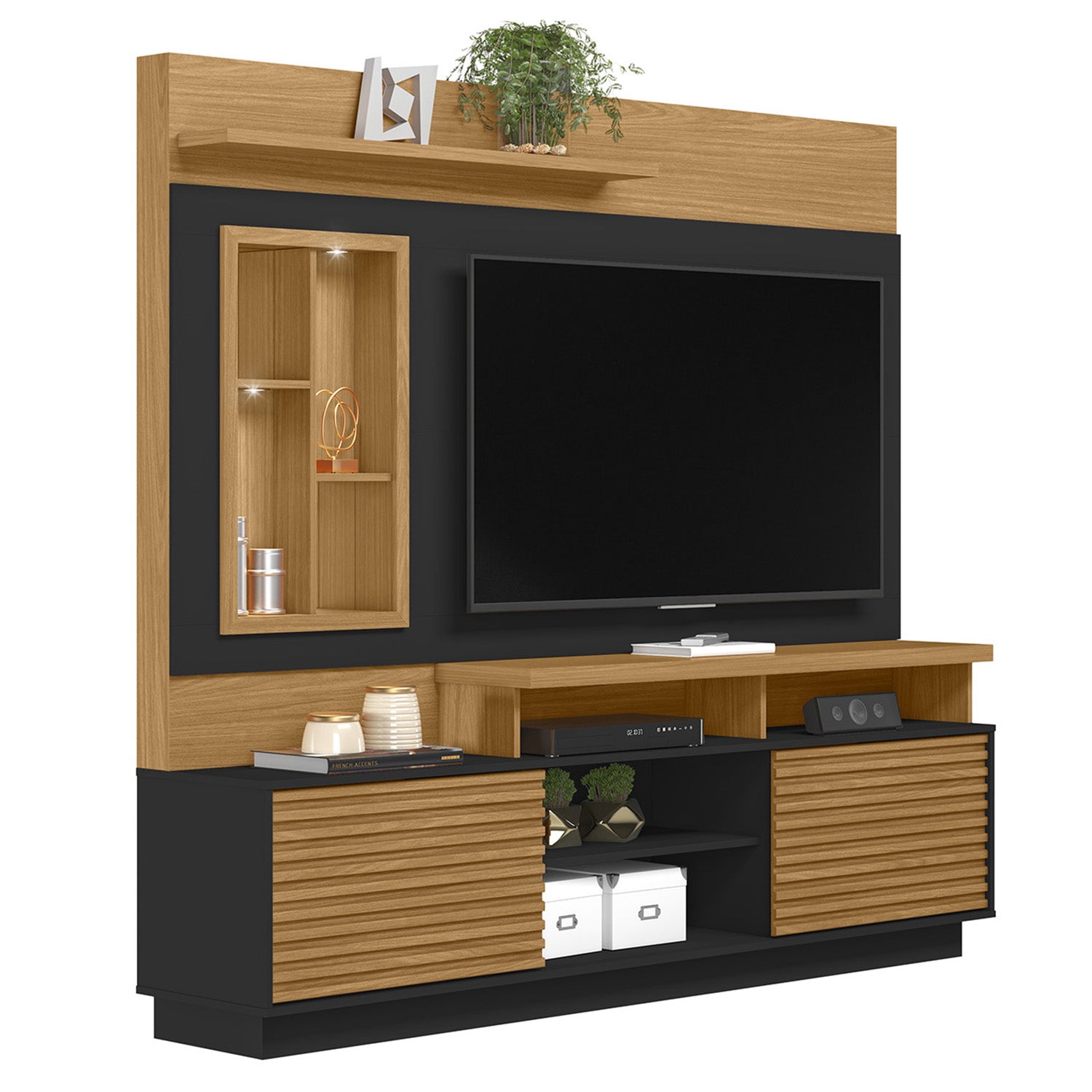 Centro de Entretenimiento Marcus Natural, Negro 200X181X38