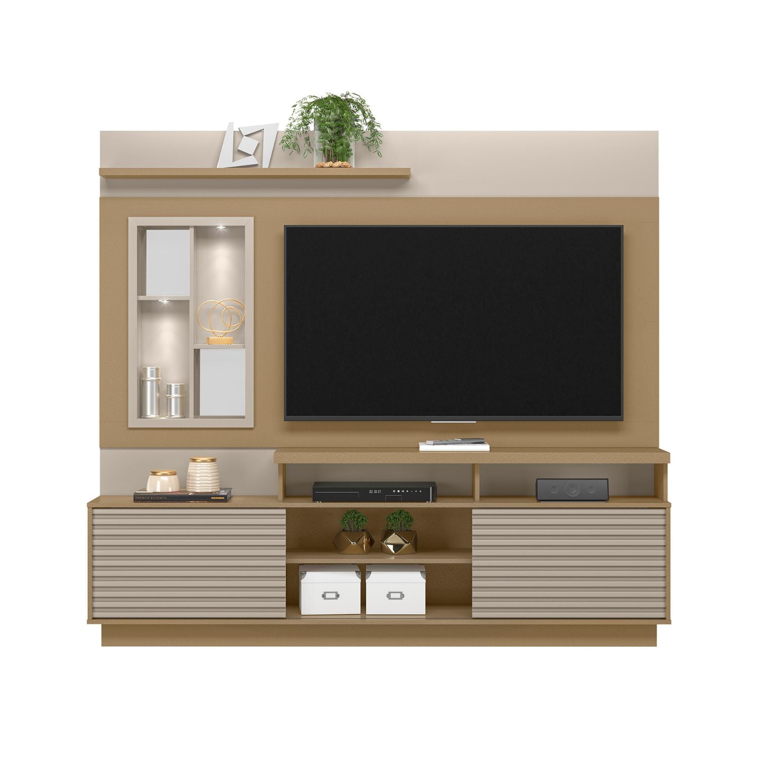 Centro de Entretenimiento Marcus Off White, Champaña 200X181X38