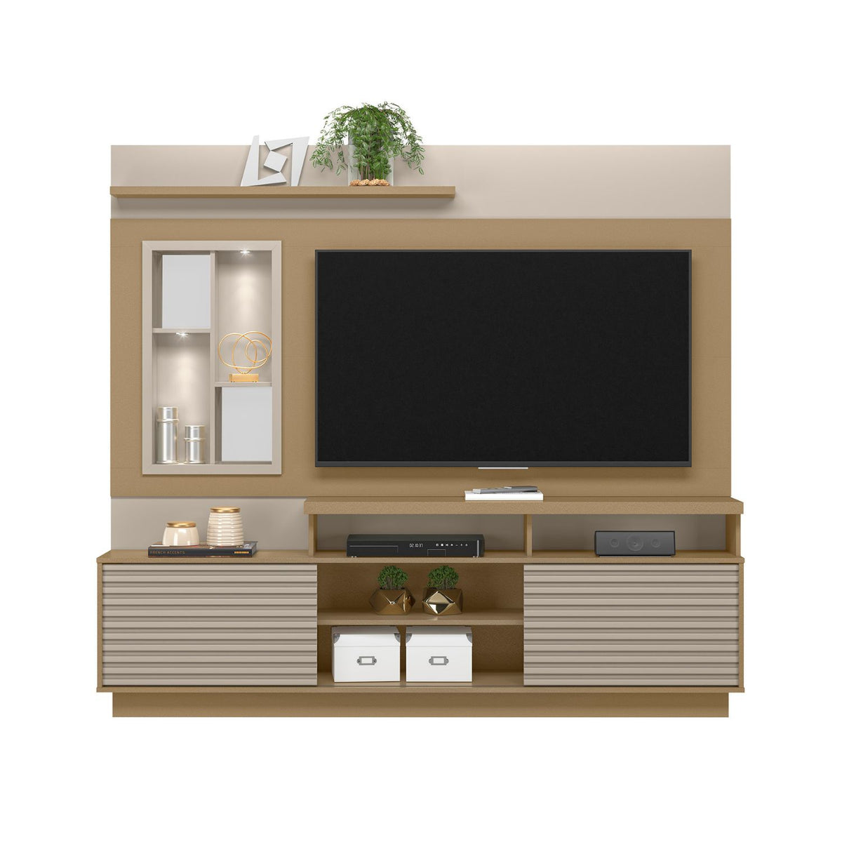 Centro de Entretenimiento Marcus Off White, Champaña 200X181X38