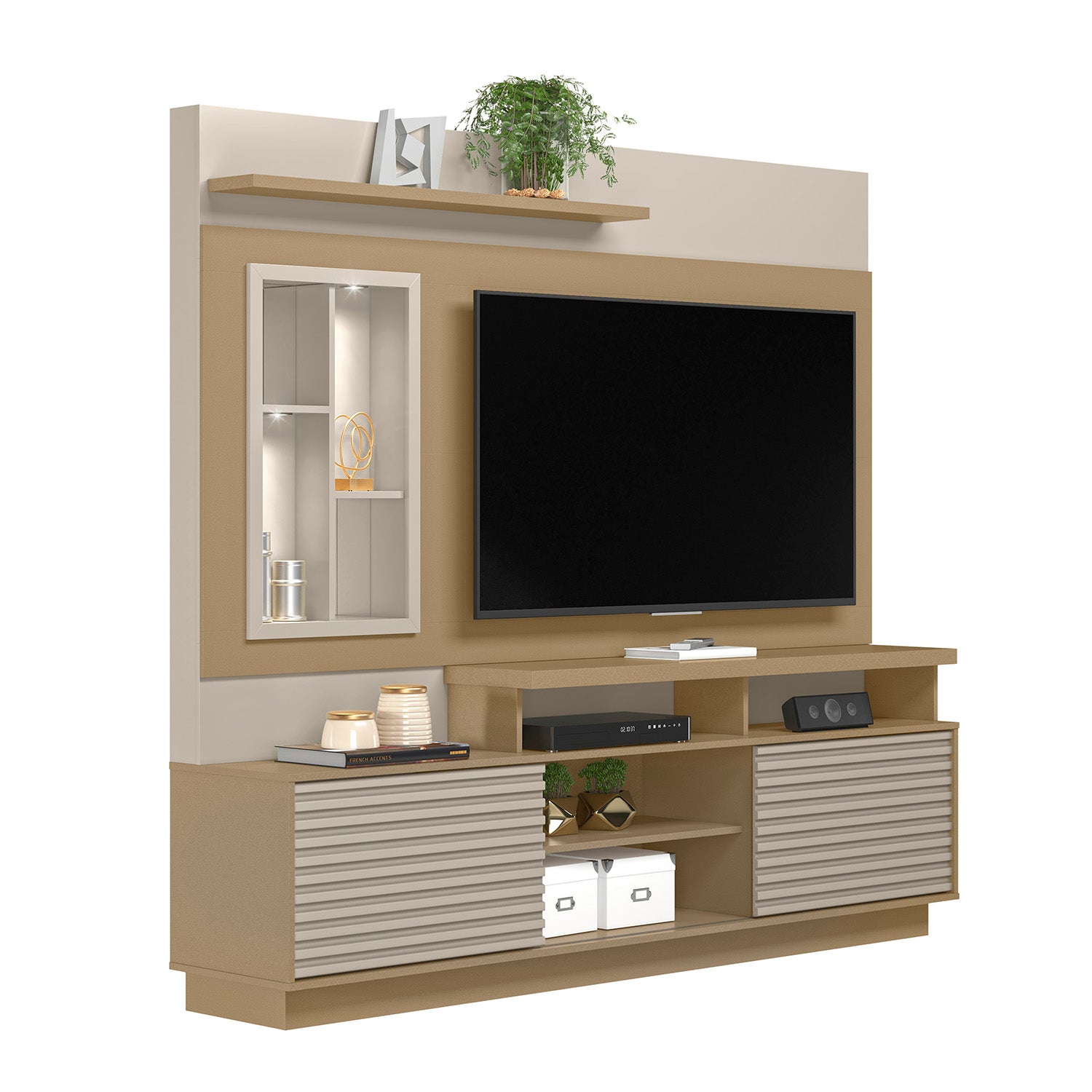 Centro de Entretenimiento Marcus Off White, Champaña 200X181X38