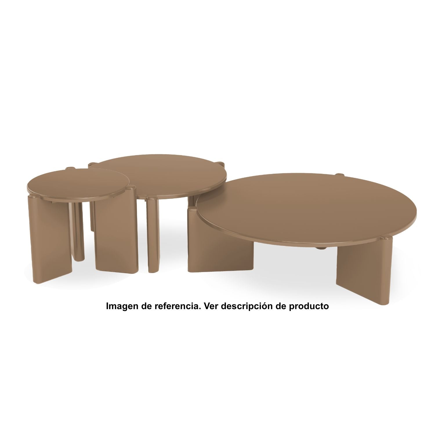 Mesa De Centro Oklam Redonda 40 Capuchino