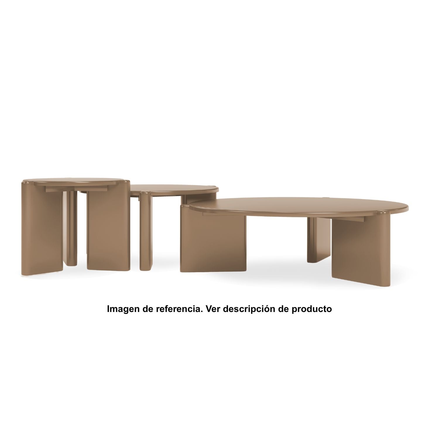 Mesa De Centro Oklam Redonda 40 Capuchino