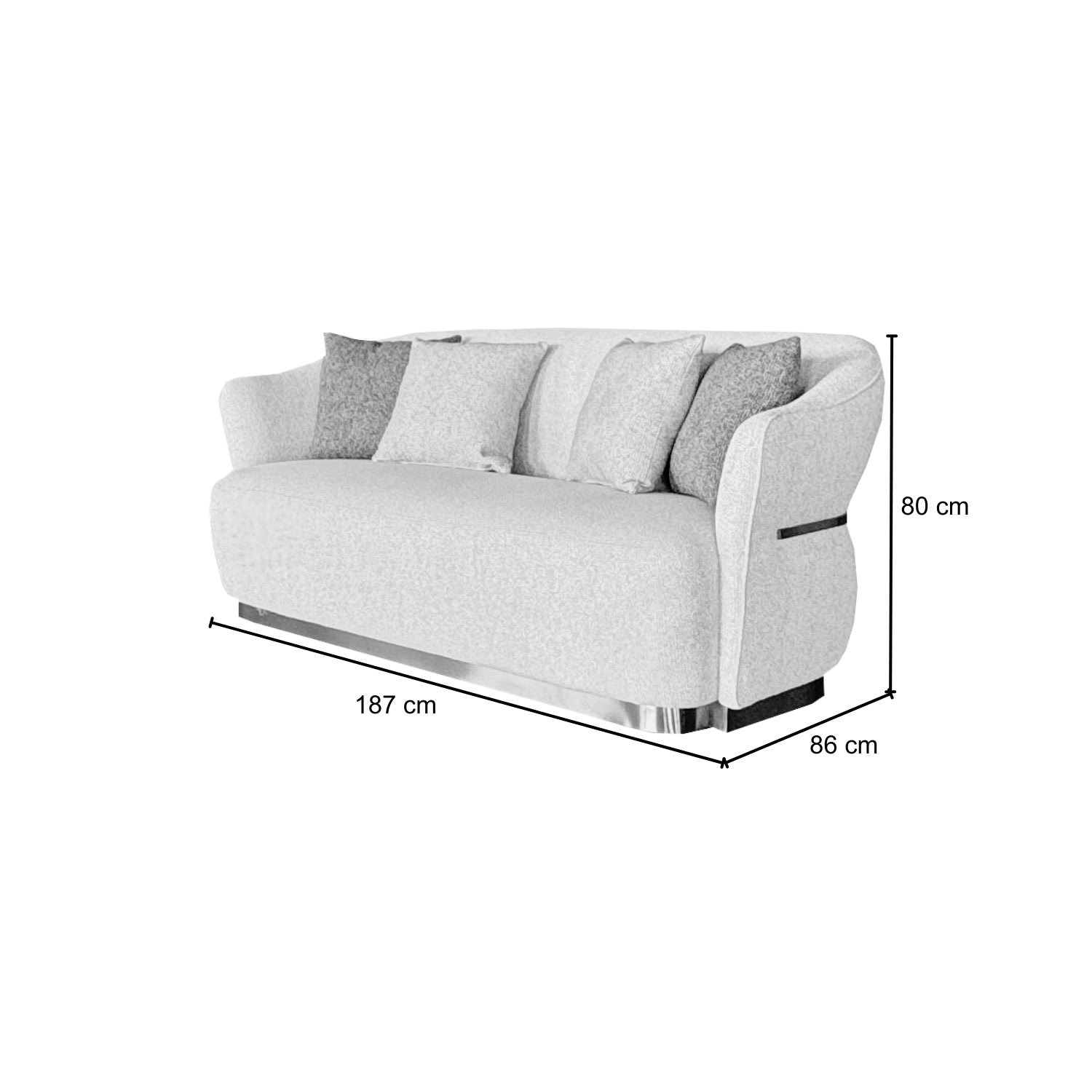 Sofá 2 Puestos Serrat Lino Crudo