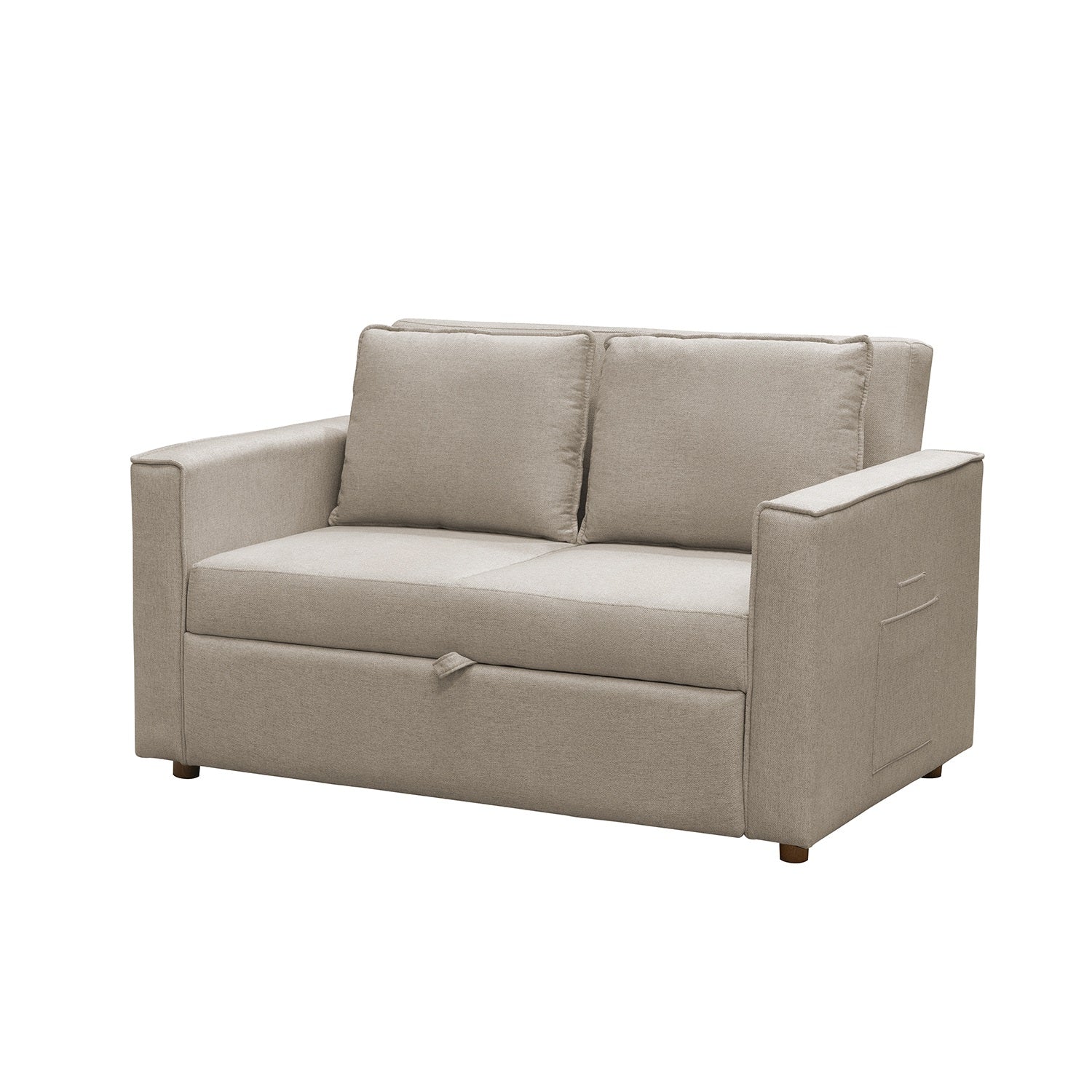 Sofá Cama Celta Lino Verona Beige, Natural 3 Puestos