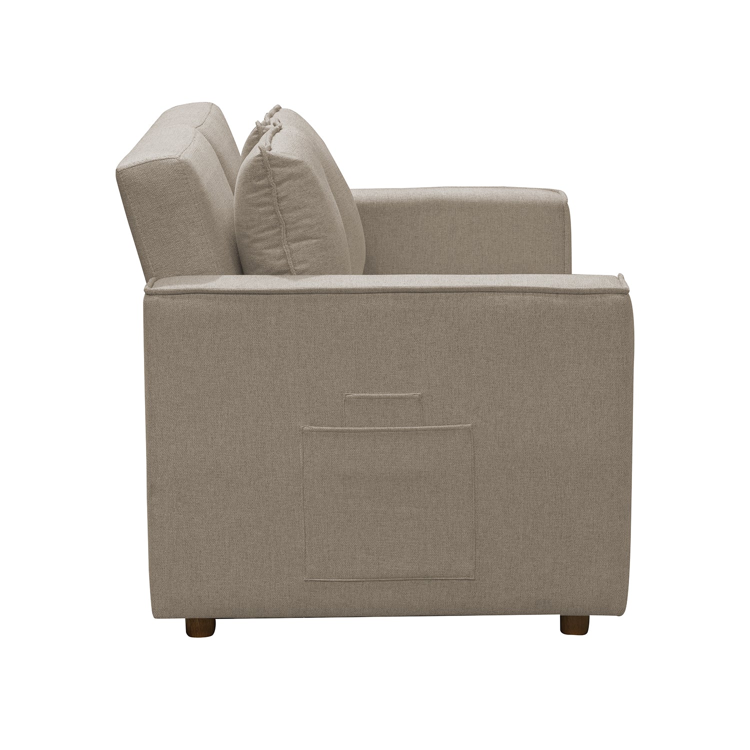 Sofá Cama Celta Lino Verona Beige, Natural 3 Puestos